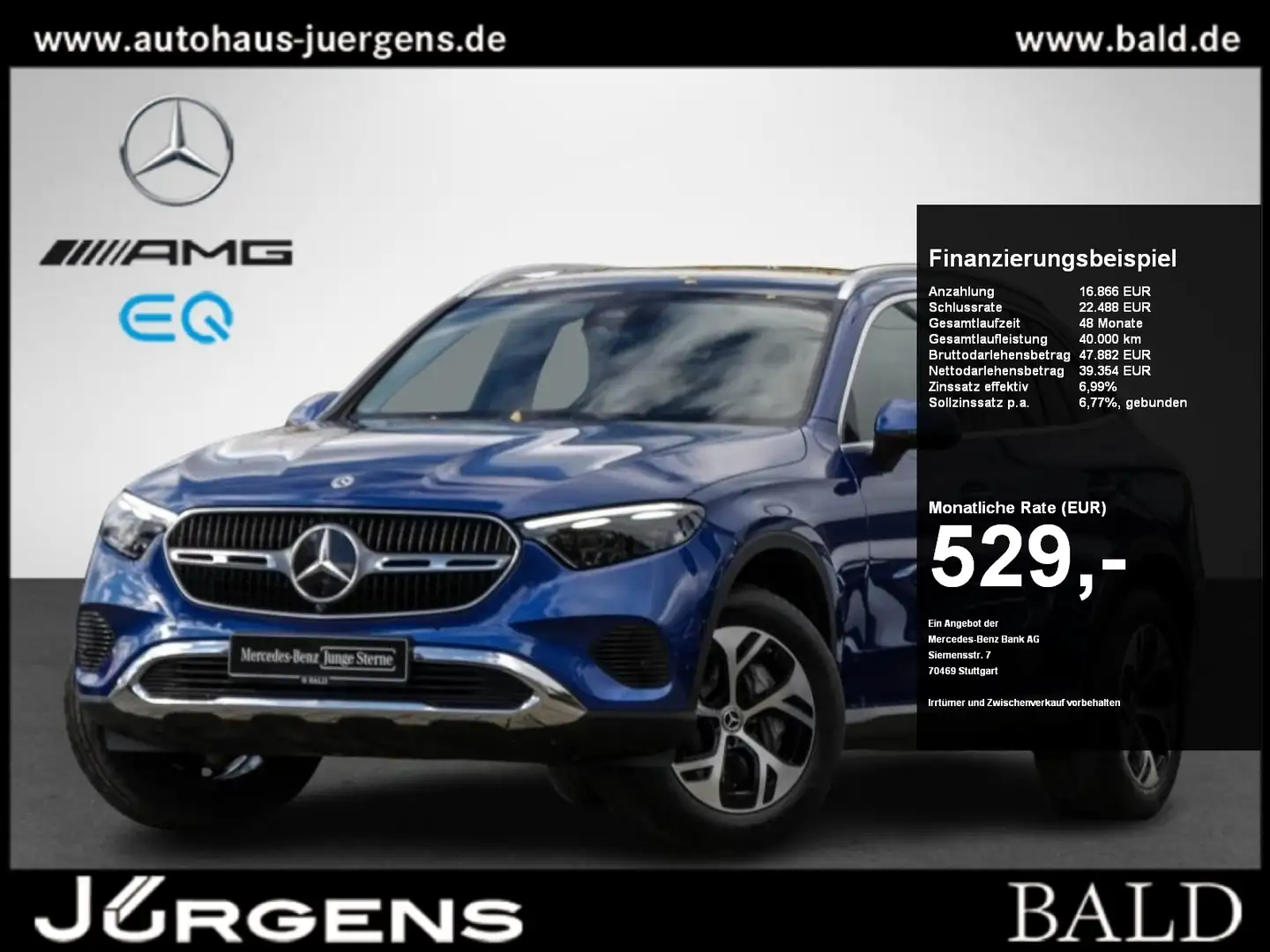 Mercedes-Benz GLC 300 e 4M Avantgarde/Pano/AHK/Digital/360/18" Blau - 1