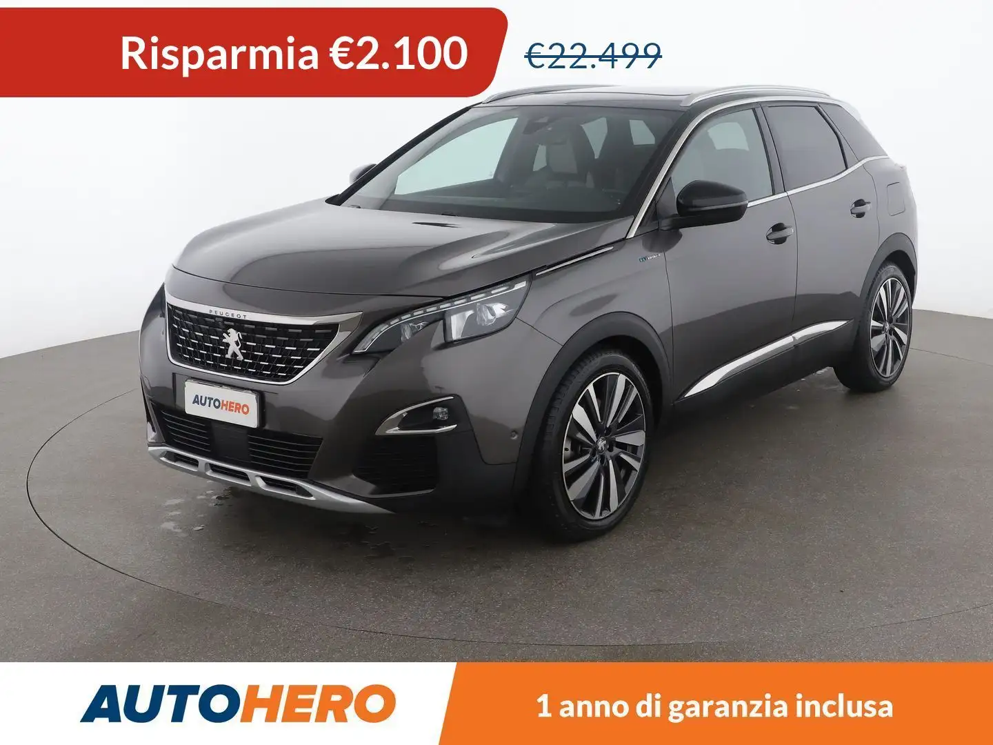 Peugeot 3008 1.6 Hybrid 4 300 GT e-EAT8 PHEV Gris - 1