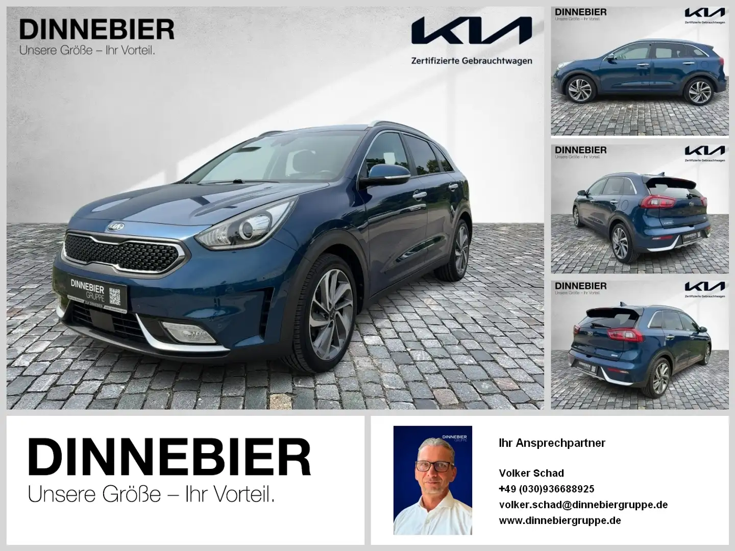 Kia Niro Spirit Navi+Cam+KlimaAuto+ Induktionsladen Blau - 1