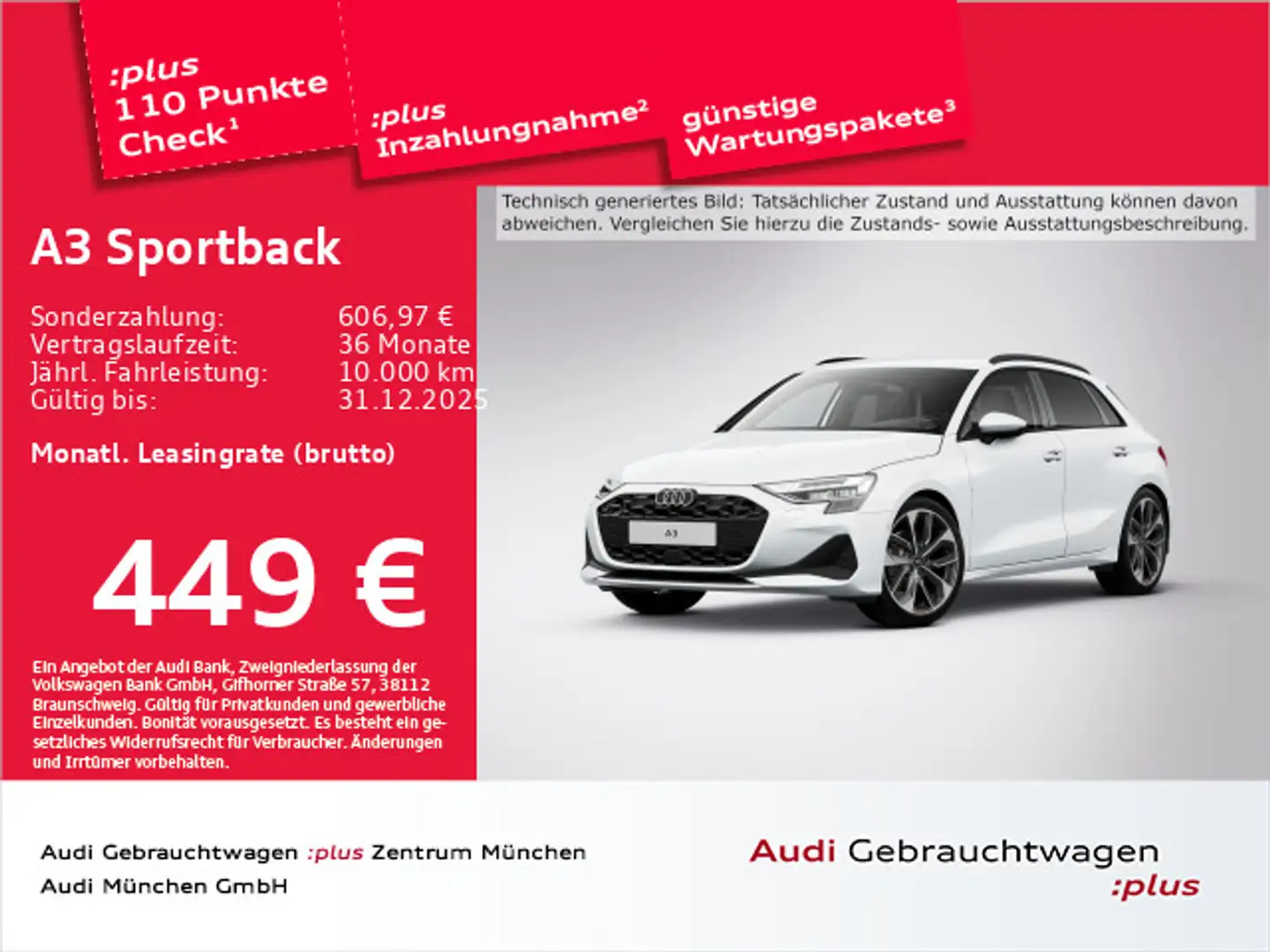 Audi A3 35 TDI S tronic 19"Zoll/AHK/SONOS/N Weiß - 1