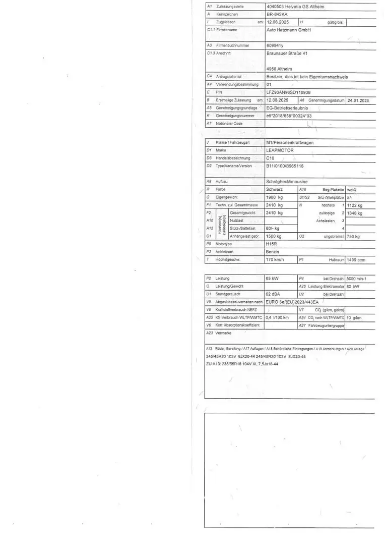 Leapmotor C10 Range Extender Noir - 2