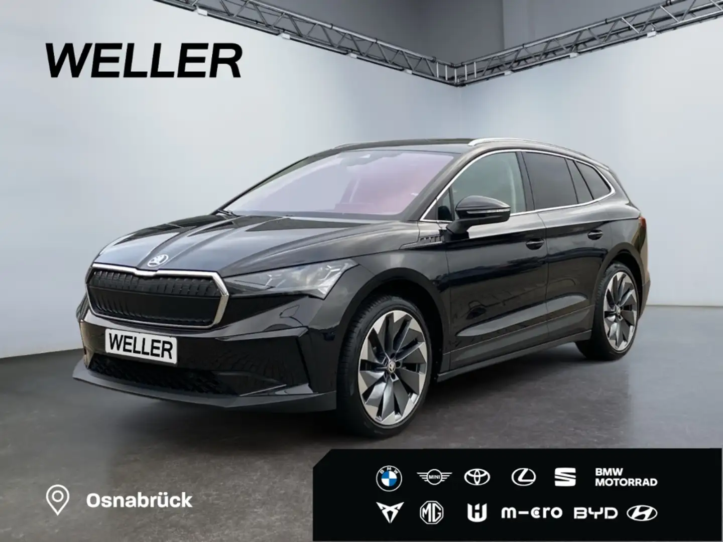 Skoda Enyaq iV 60 *Matrix*AHK*21''*el Sitz*CAM*el Heck* Schwarz - 1