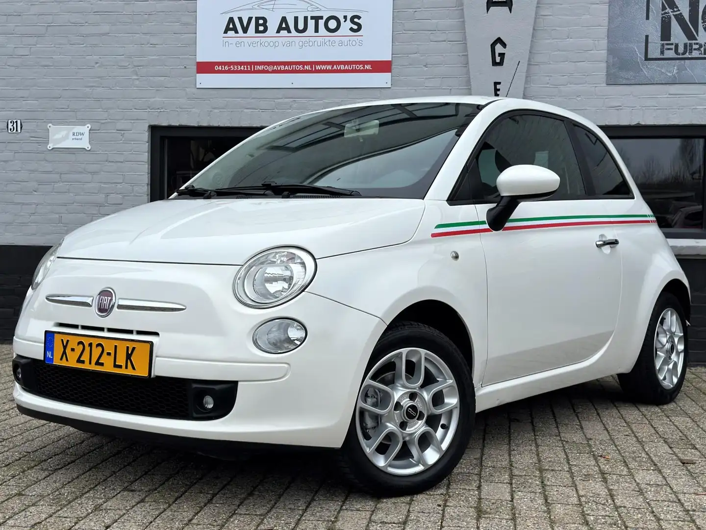 Fiat 500 1.2 Sport Airco Half Leder APK t/m 21-12-2024 Blanc - 1