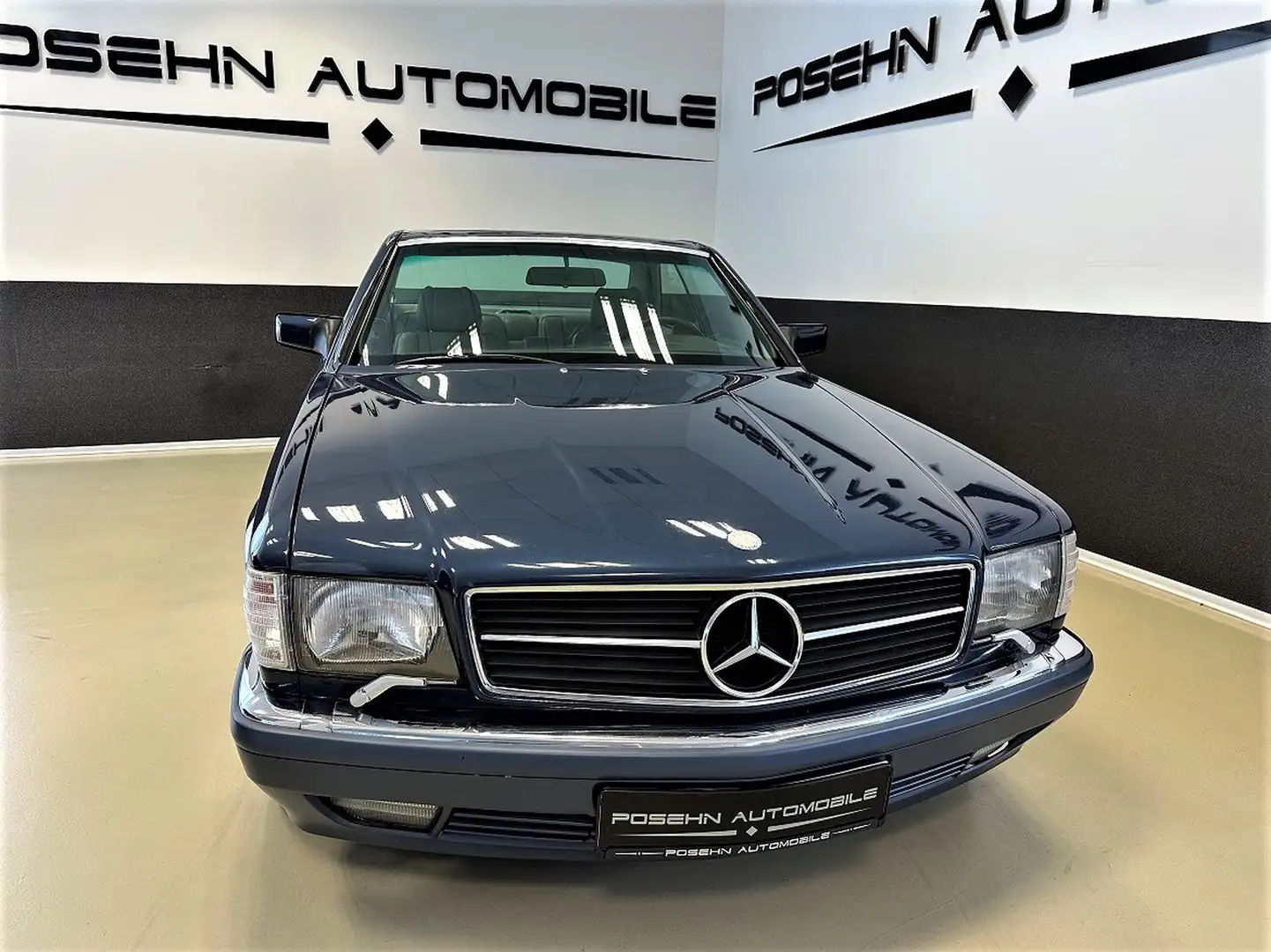 Mercedes-Benz 420 SEC V8 W126 Coupe Klima H-Zulassung Oldtimer Bleu - 2