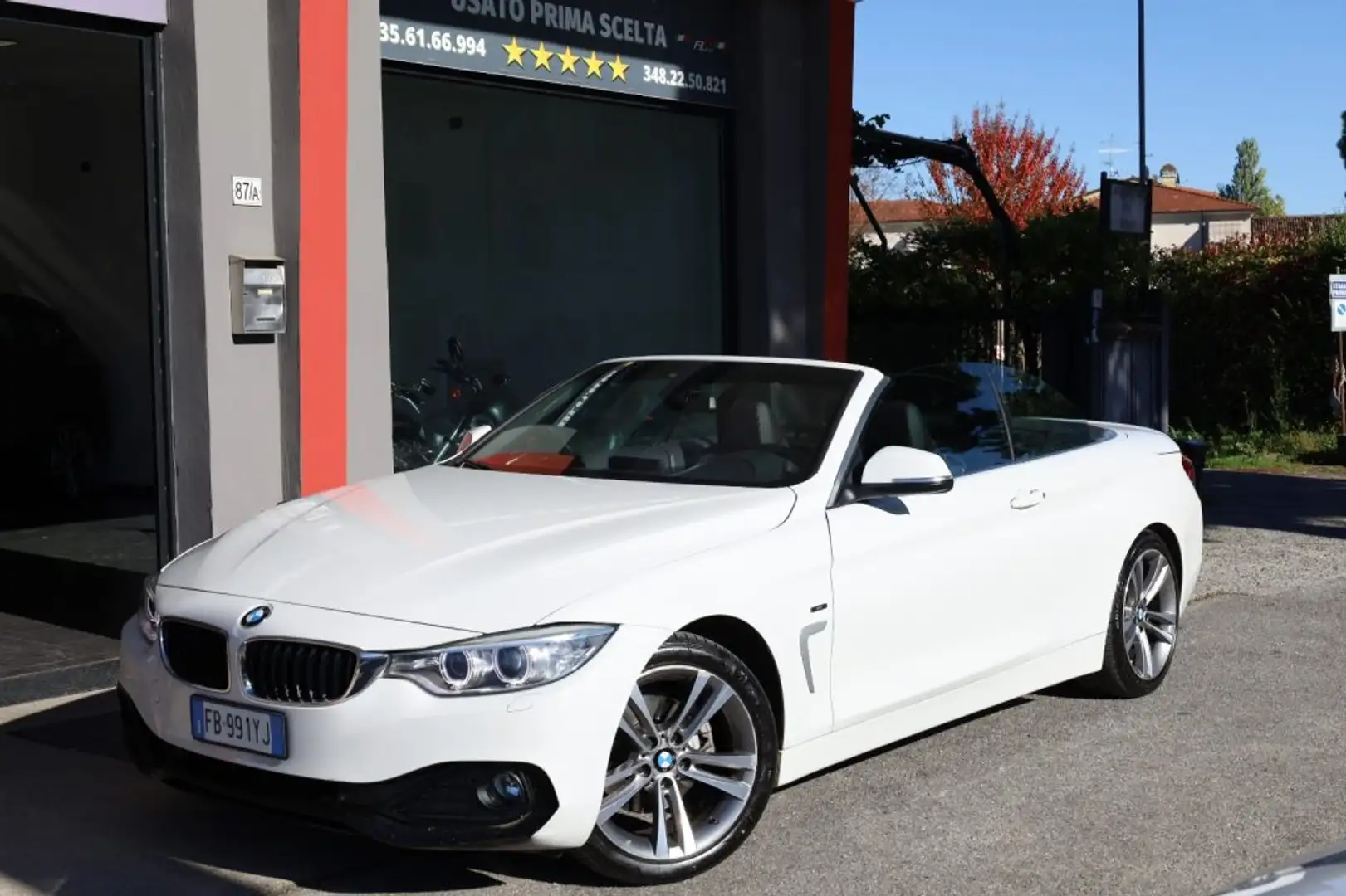BMW 420 d Cabrio MSport Automatica Pelle Memory NaviPROLed Weiß - 1
