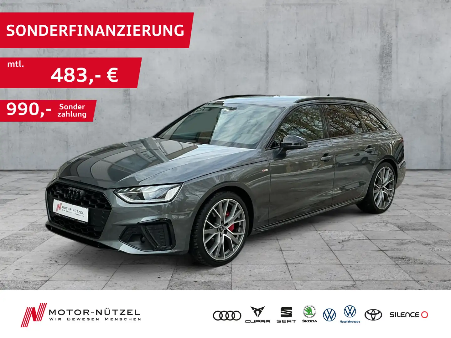 Audi A4 40 TFSI QU S-LINE COMPETITION AHK+B&O Grau - 1