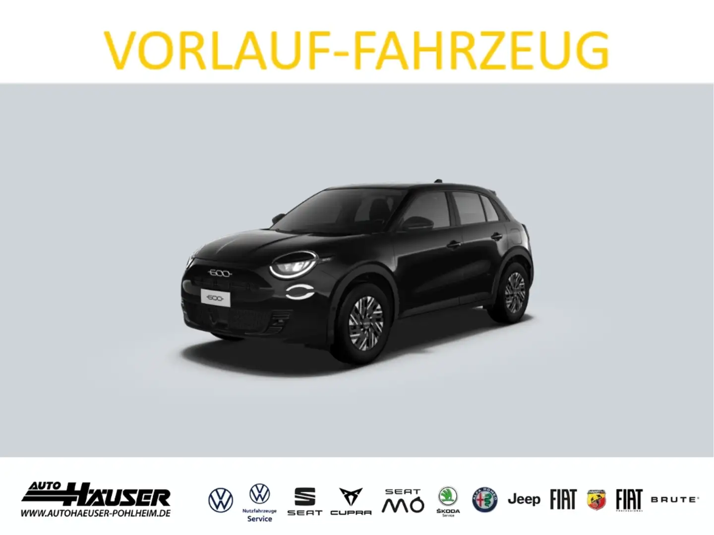 Fiat 600 Hybrid MY25 Special Edition 1.2 DCT 145PS SOFORT S Schwarz - 1