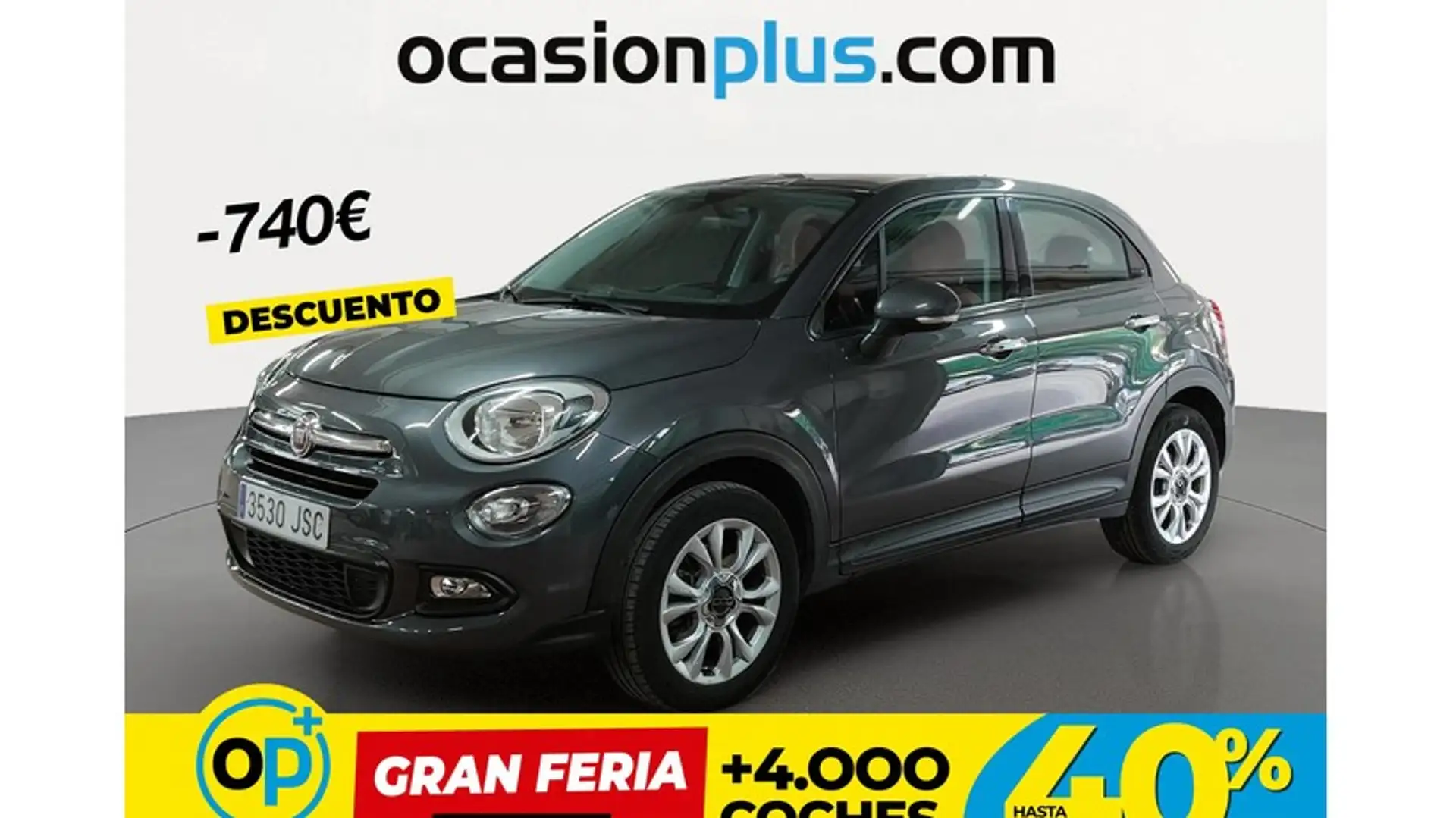 Fiat 500X 1.6 E-Torq Pop Star 4x2 Gris - 1