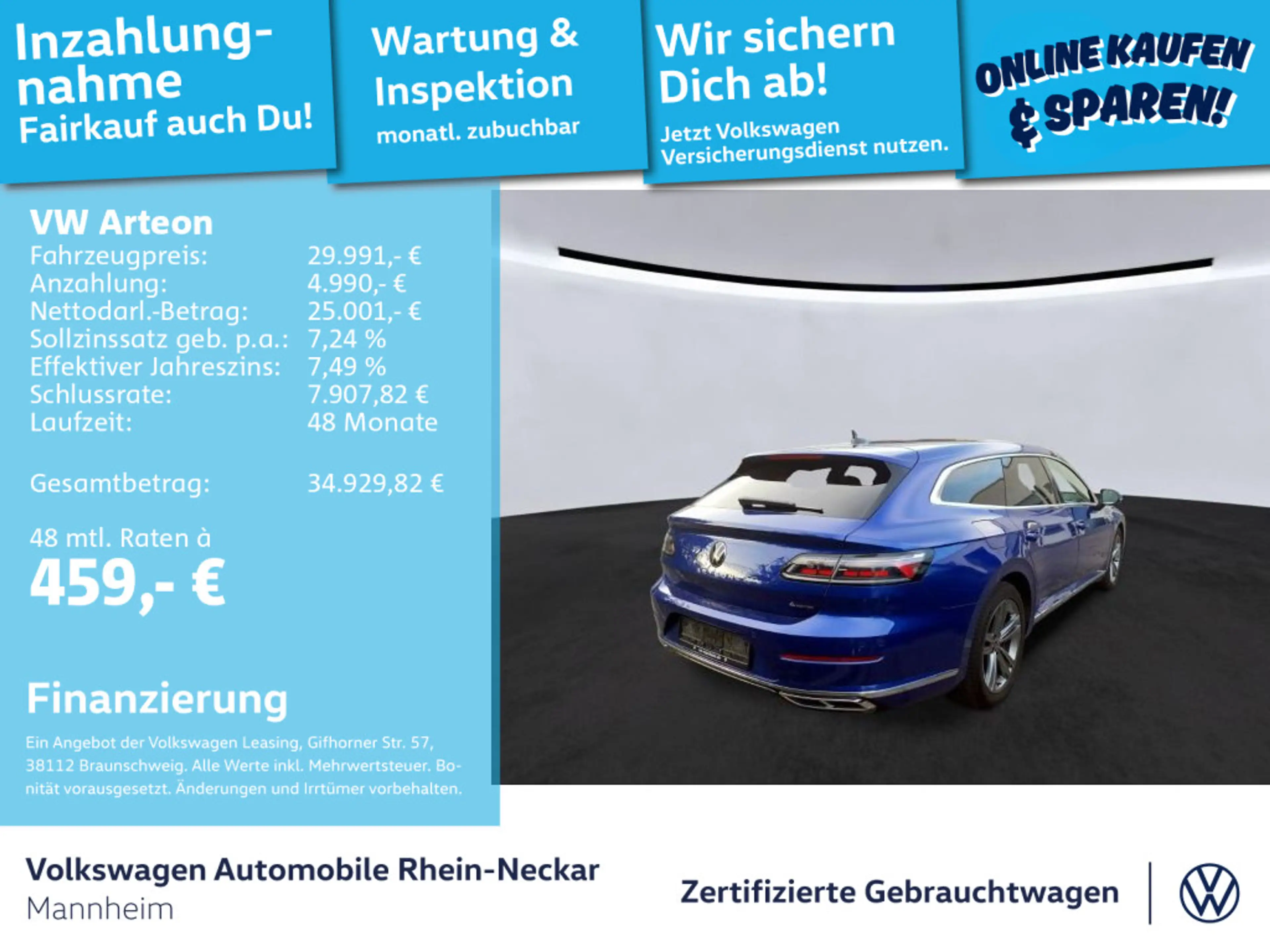 Volkswagen Arteon SB TDI R-LINE Allrad LED Leder Kamera ACC — photo 2
