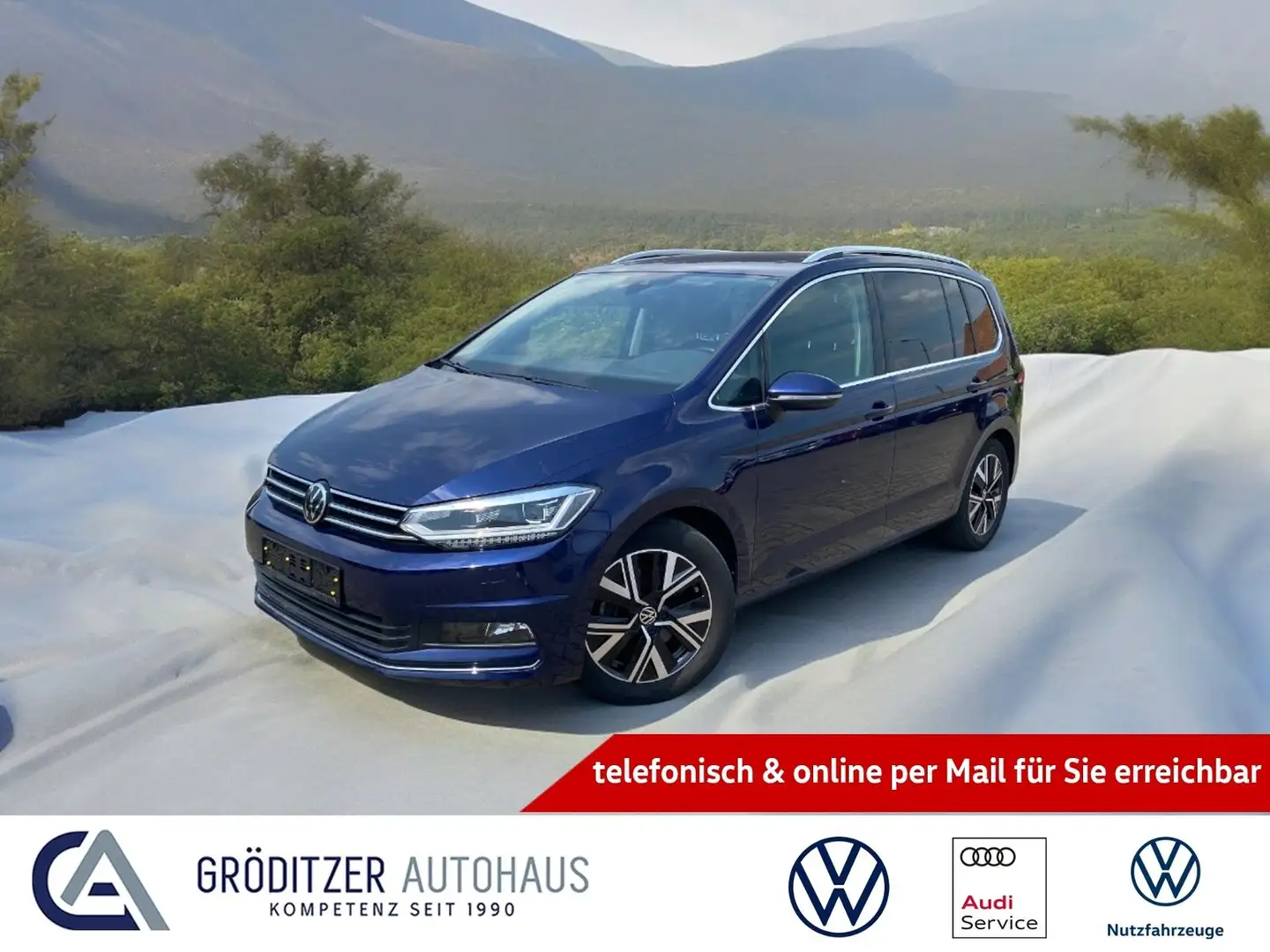 Volkswagen Touran 2,0 TDI DSG Highline NAV|AHK|7-Si|LED Blau - 1