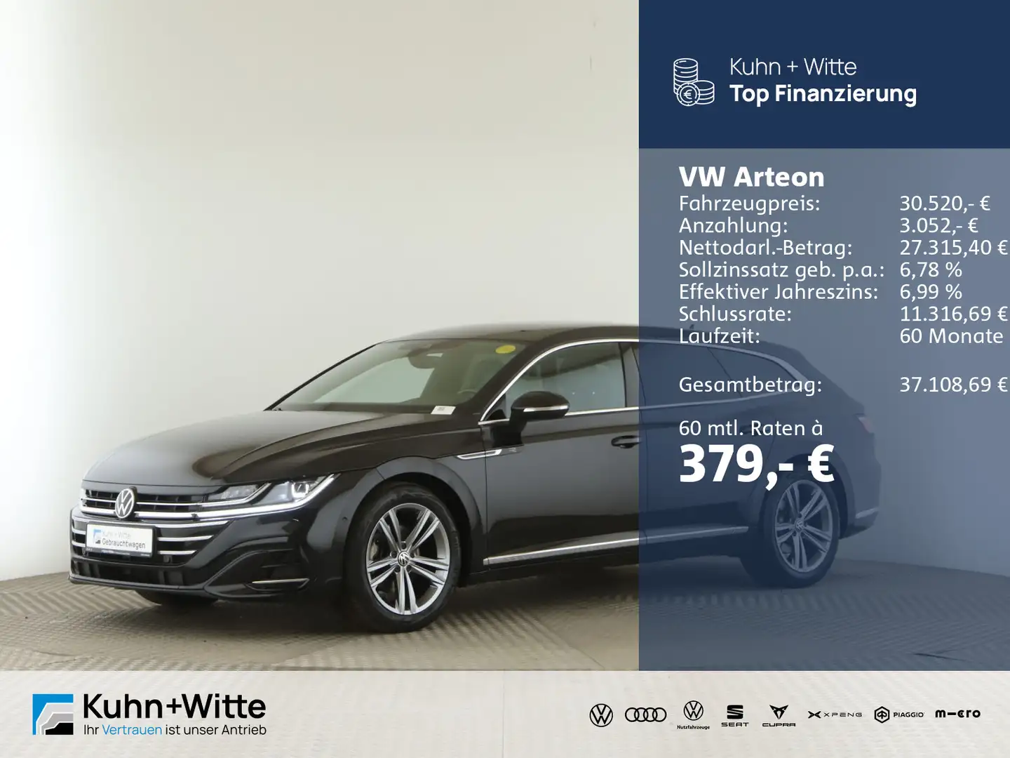 Volkswagen Arteon Arteon SB 2.0 TDI R-Line *Matrix*RFK*Navi*AppleC Schwarz - 1