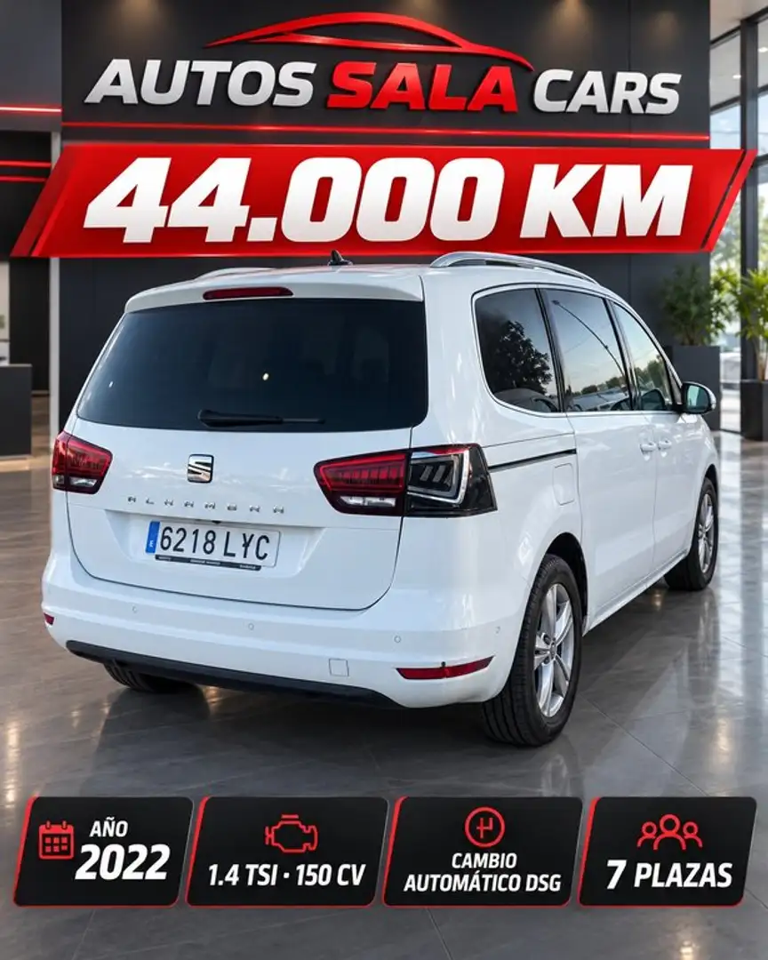 SEAT Alhambra 1.4 TSI S&S Xcellence DSG 7 plazas Blanco - 2