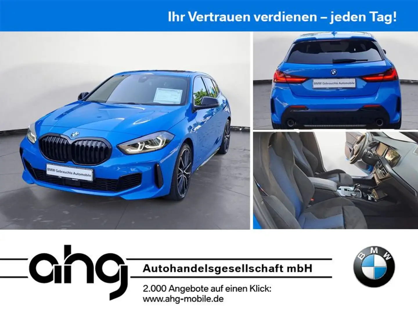 BMW 128 ti Limousine M Sport Pro Navi Prof. Panoramad Синий - 1