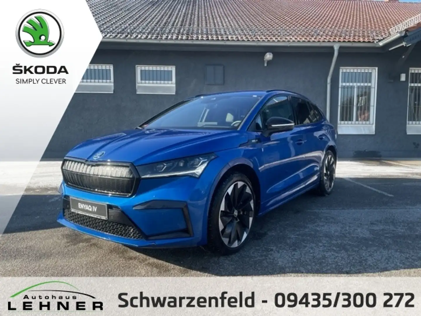 Skoda Enyaq iV 80X Sportline 4x4+NAVI+CANTON+360GRAD+HEADUP Blau - 1