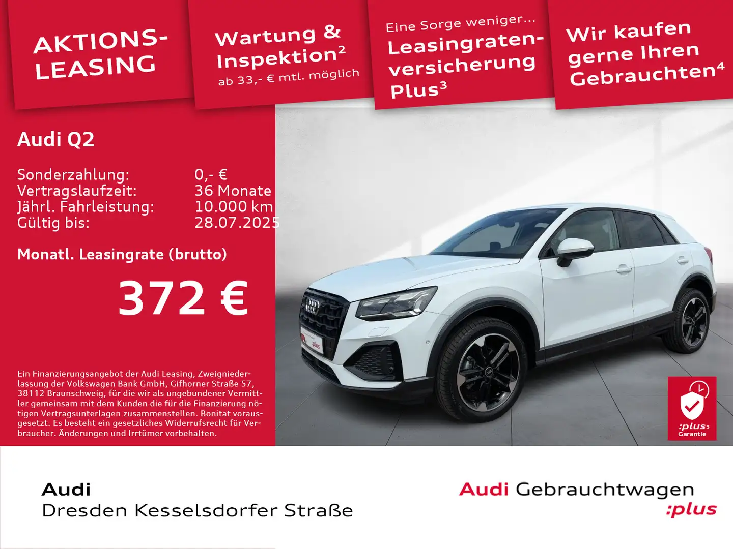 Audi Q2 35 TFSI advanced AHZV Navi LED Kamera Weiß - 1