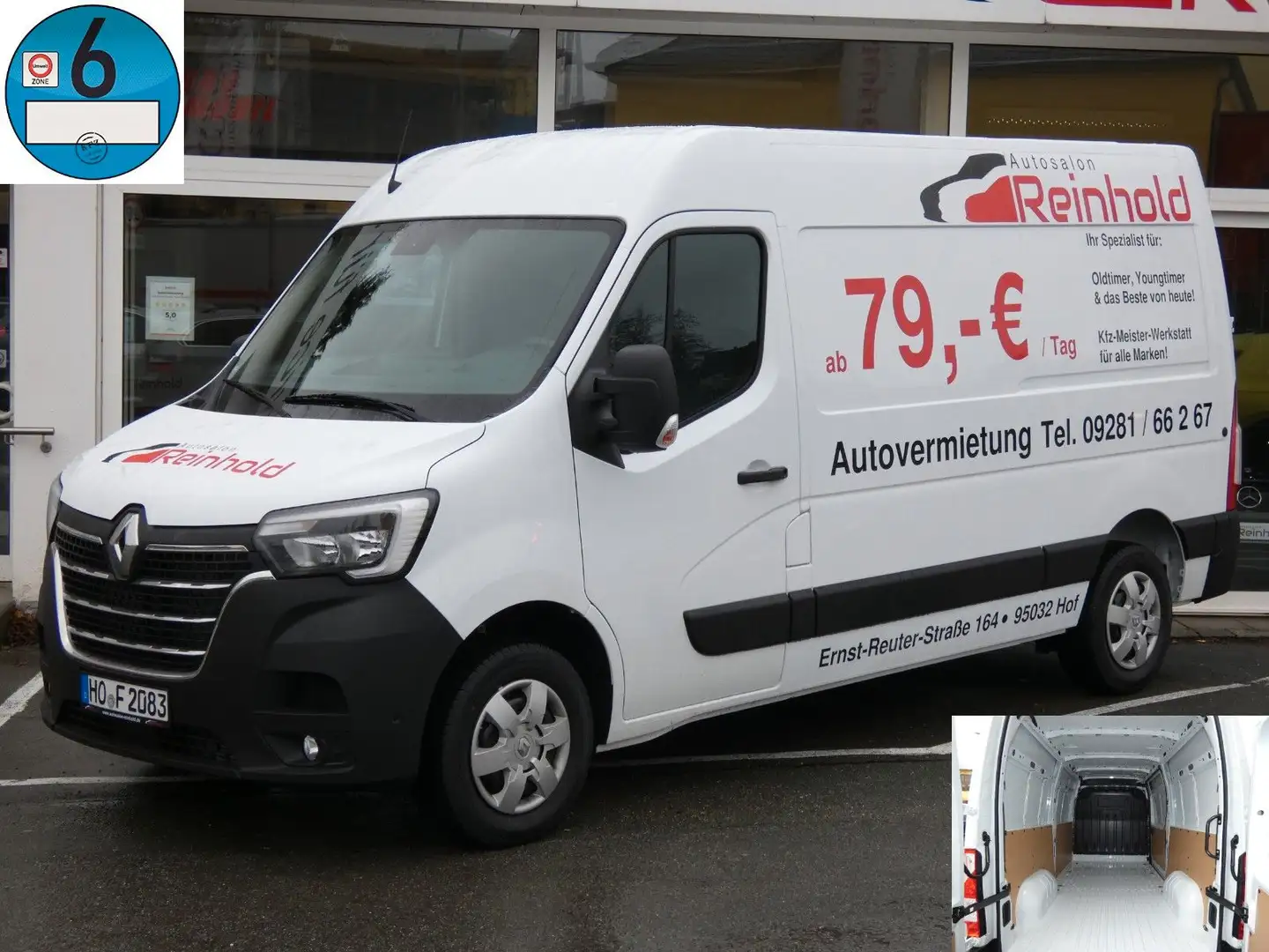 Renault Master Kasten L2H2 Navi Klima SHZ PDC BT AHK Kam Weiß - 1