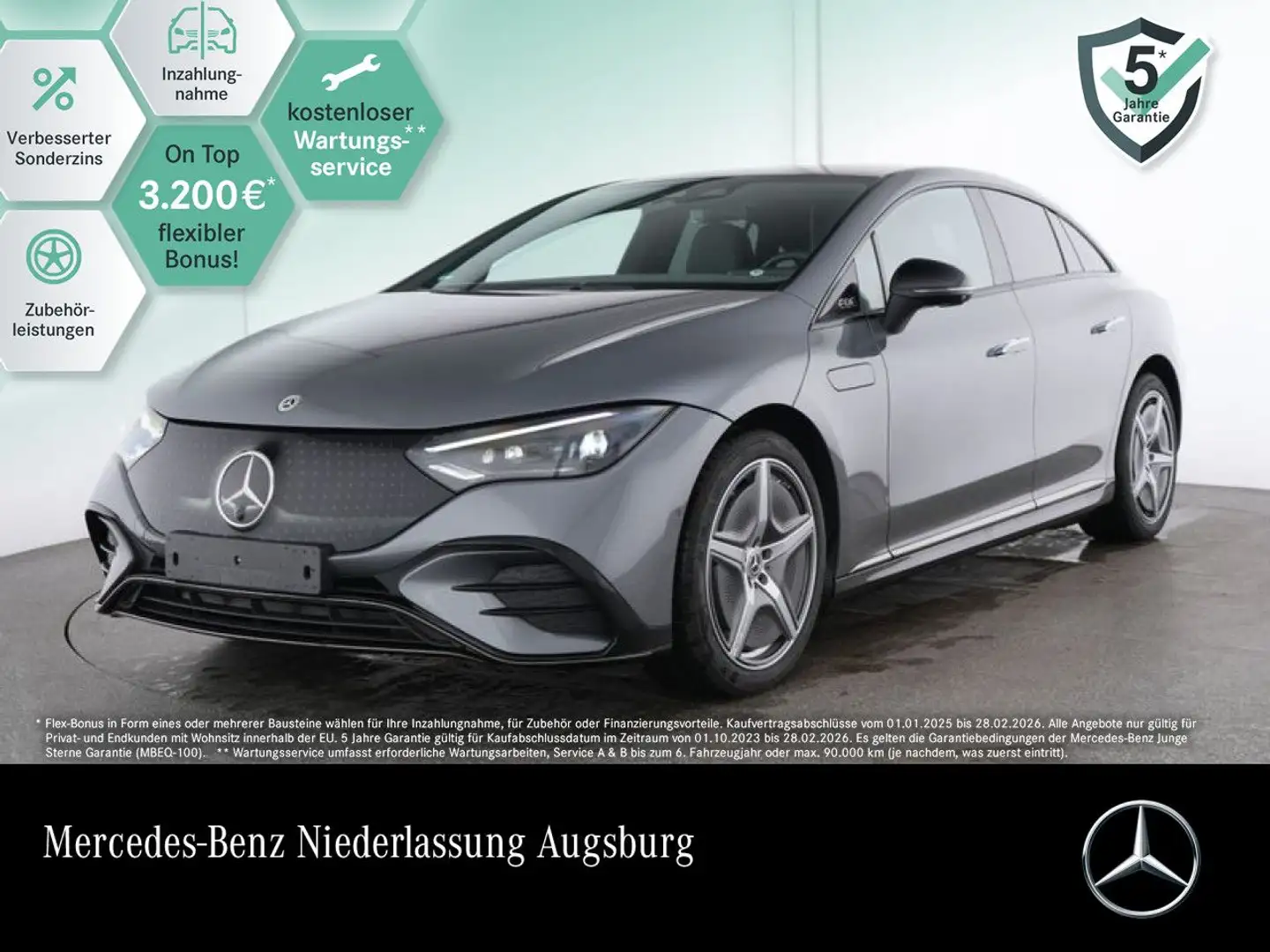 Mercedes-Benz EQE 300 AMG Fahrass 360° Pano Burmester Distr. PTS Grau - 1