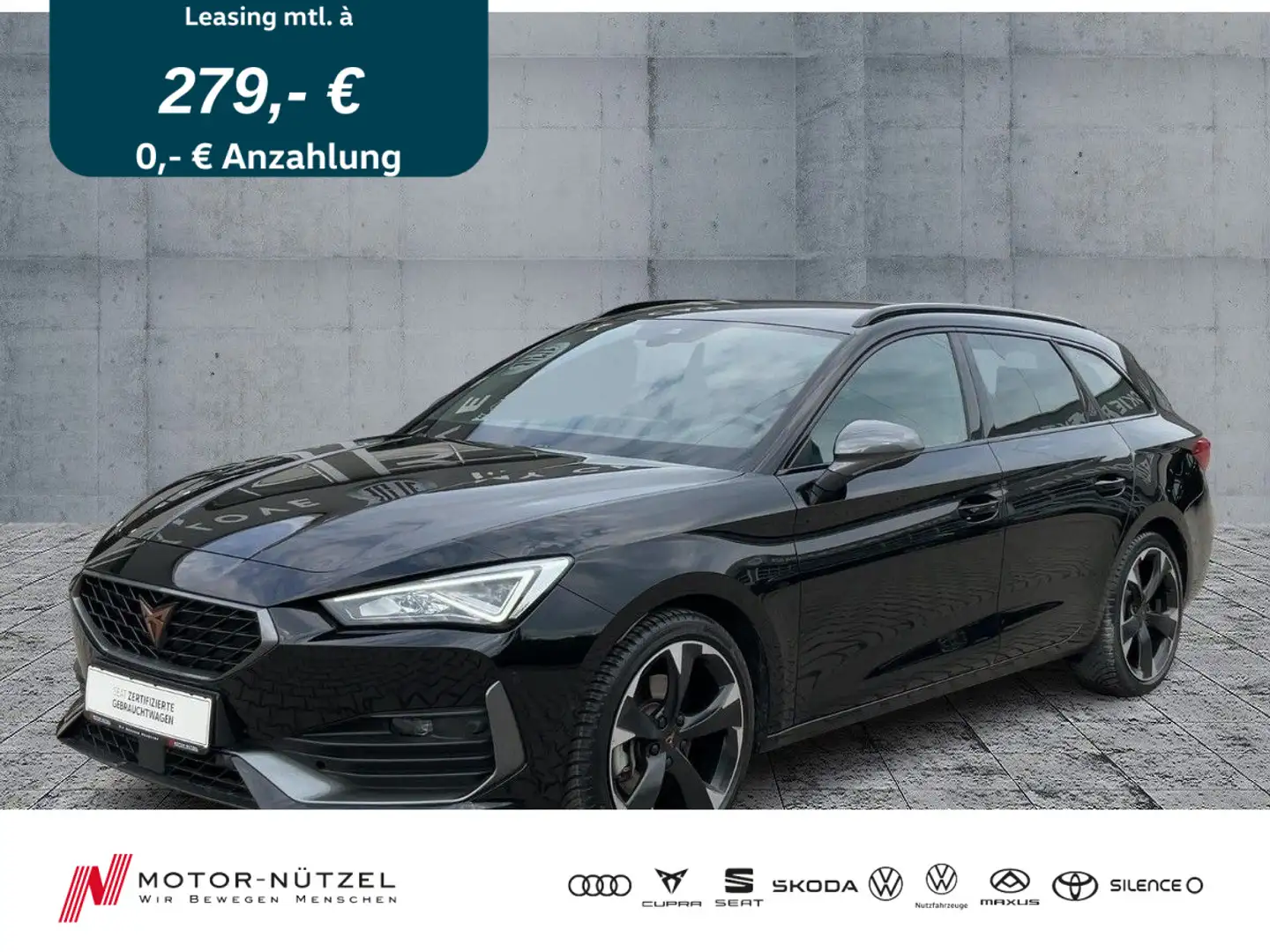 CUPRA Leon VZ 2.0 TSI DSG LED+NAVI+KAMERA+ACC+SHZ+DAB Schwarz - 1