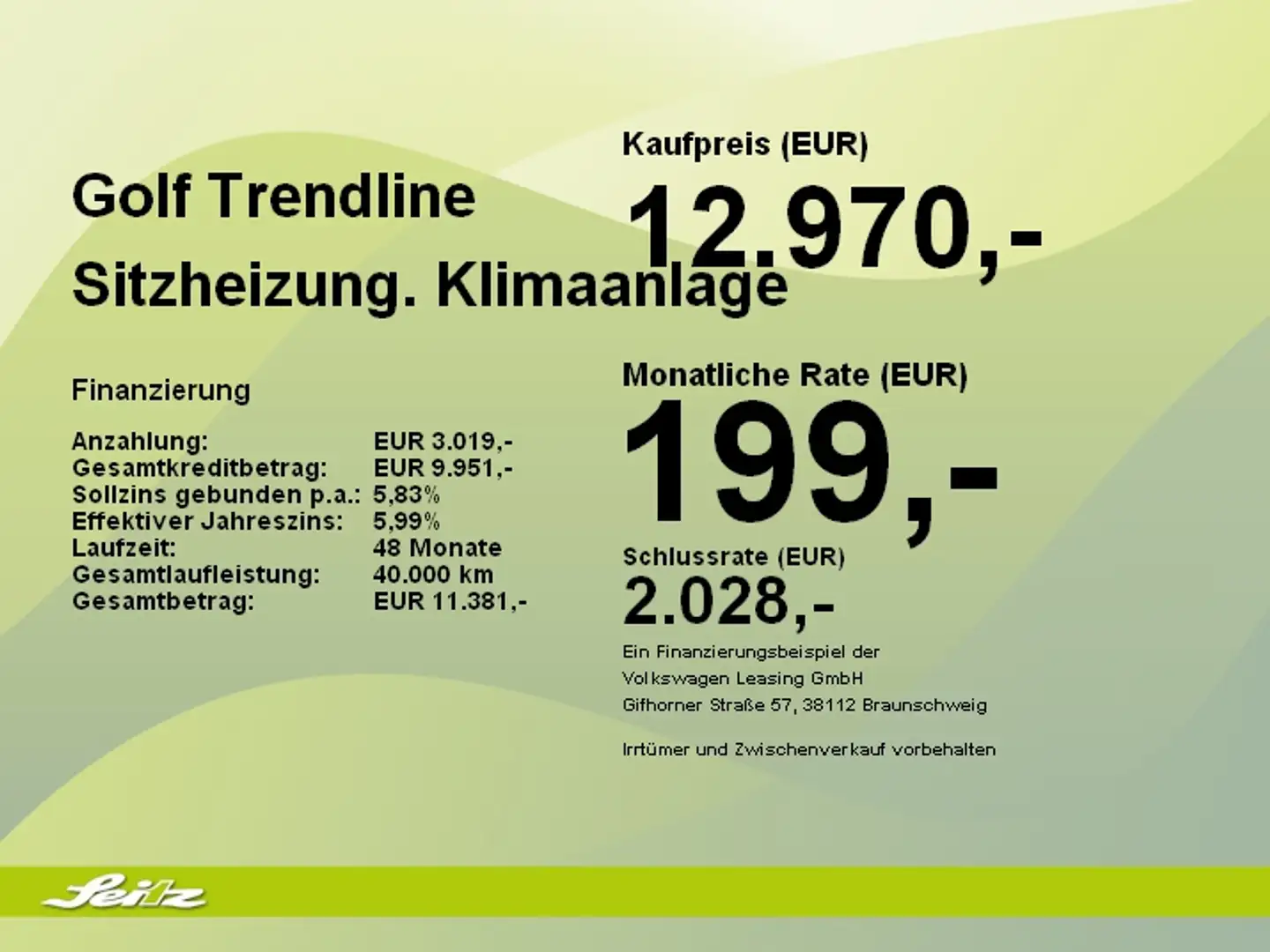 Volkswagen Golf Trendline Sitzheizung. Klimaanlage Wit - 2