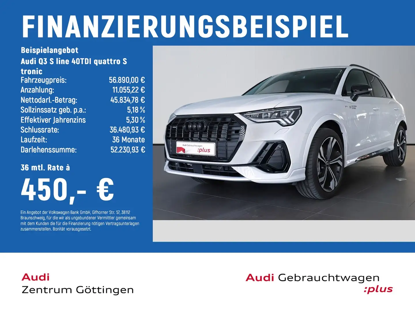 Audi Q3 S line 40TDI quattro S tronic PANO+AHK+MATRIX Blanc - 2