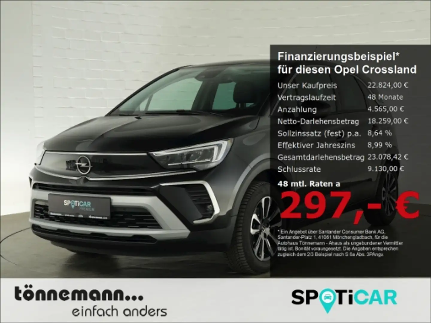 Opel Crossland ELEGANCE PAKET AT+LED+NAVI+RÜCKFAHRKAMERA+SITZ-/LE Schwarz - 1