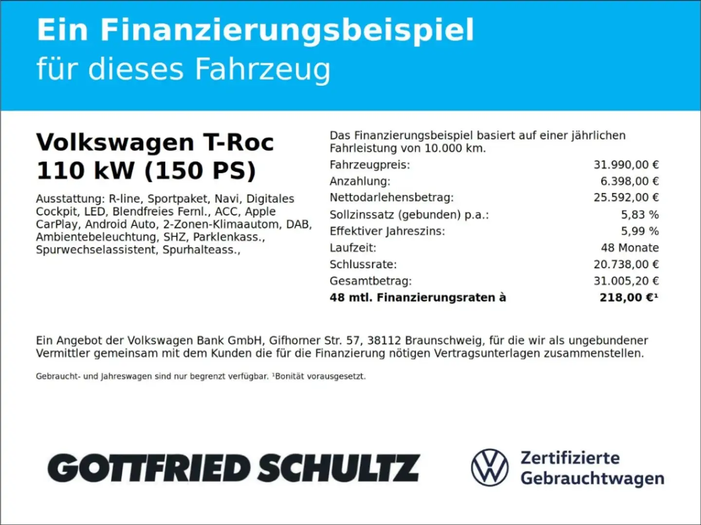 Volkswagen T-Roc R-LINE TSI DSG NAVI LED APP KAMERA SITZHZG Schwarz - 2