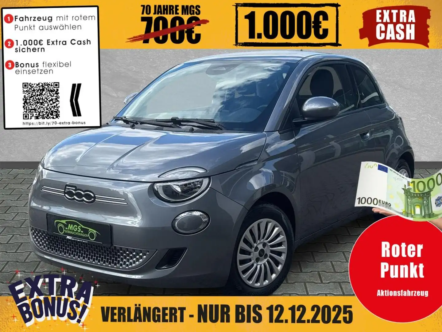 Fiat 500e Action KLIMA Grau - 1