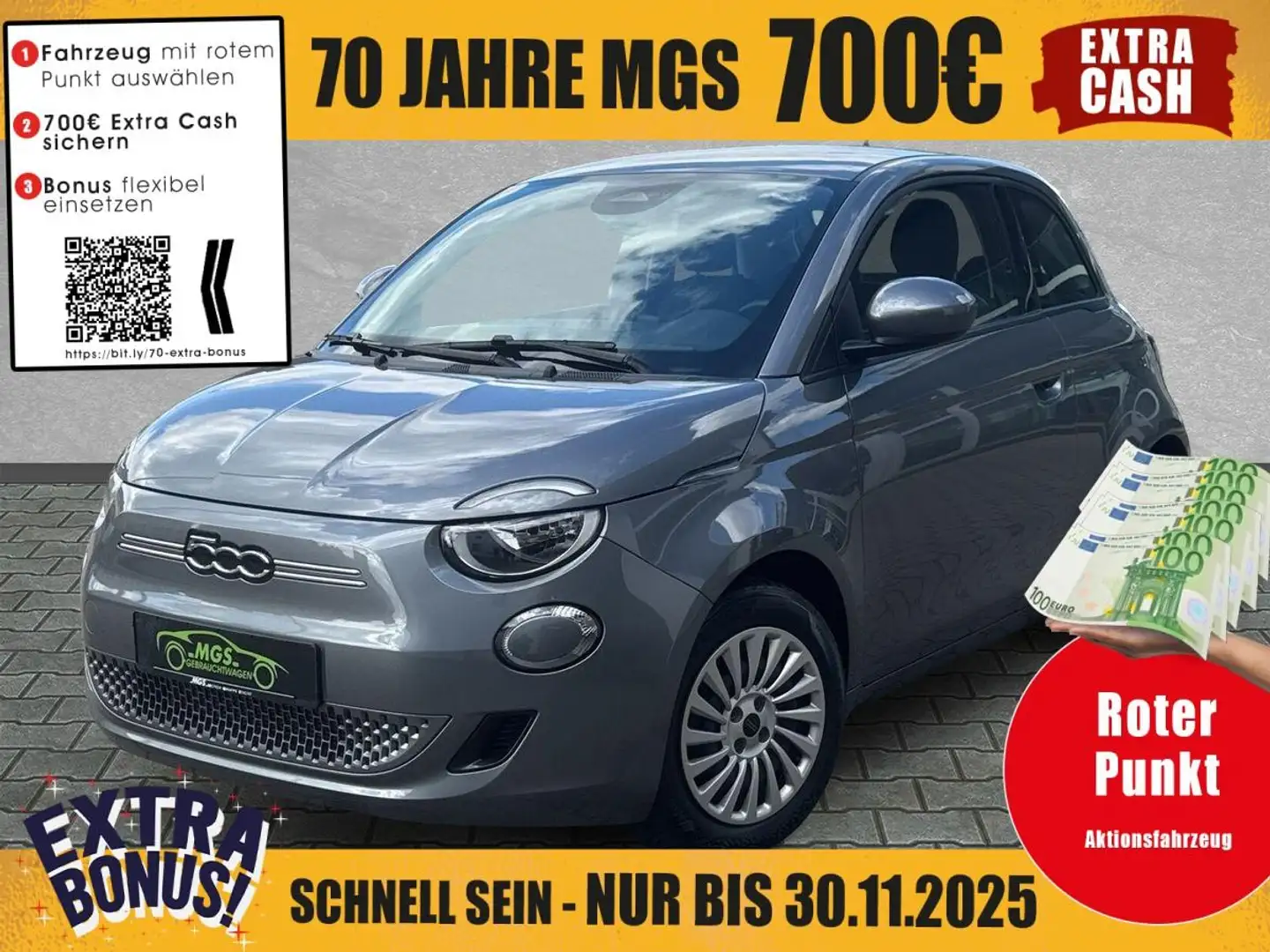 Fiat 500e Action KLIMA Gris - 1