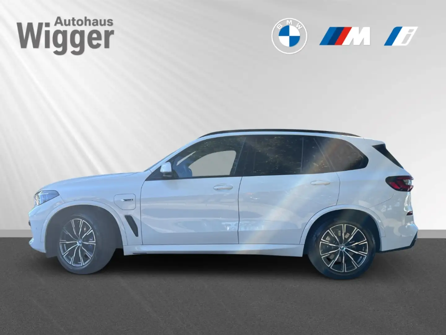 BMW X5 45e M Sport/HUD/AHK/Panoramadach/Navi/Leder Blanc - 2