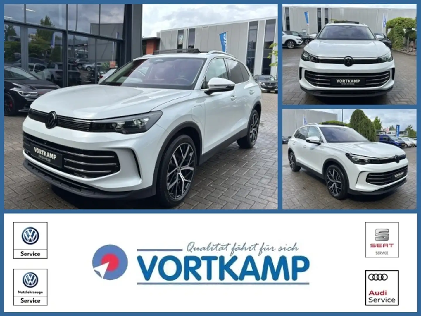 Volkswagen Tiguan eHybrid 150 kW Elegance AHK PANO MATRIX Weiß - 1