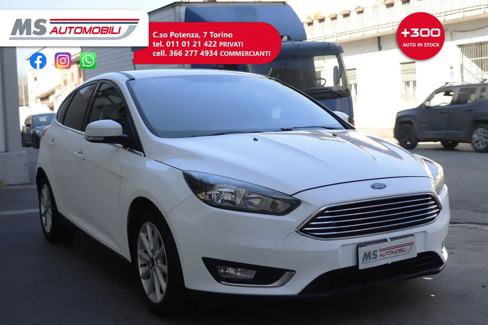 Ford Focus 1.5 TDCi 120 CV Start&Stop Titanium Business Unic Bianco - 1