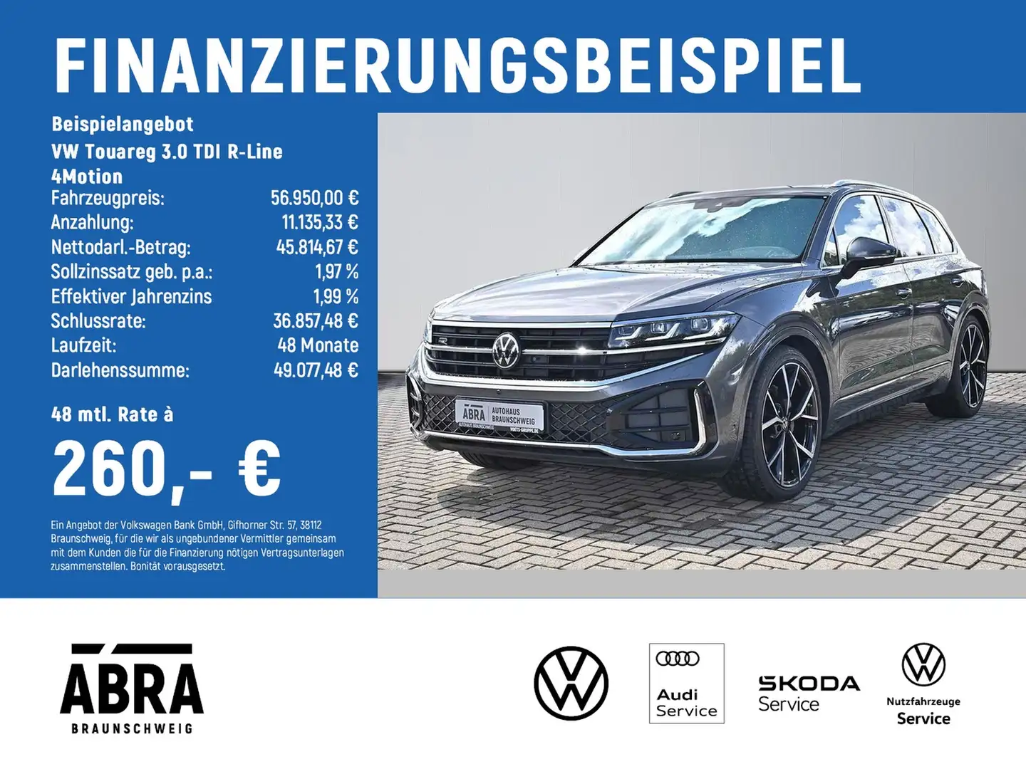 Volkswagen Touareg 3.0 TDI R-Line 4Motion LED+NAV+AHK+CAM+ACC Grau - 2