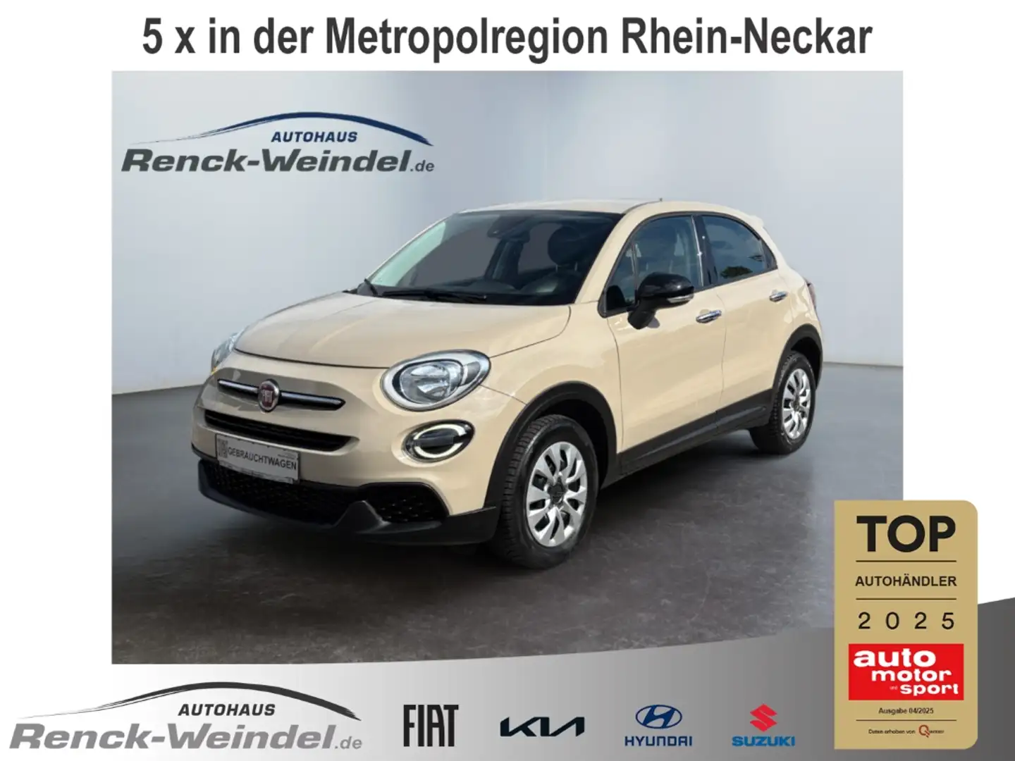 Fiat 500X Urban 1.0 GSE Mehrzonenklima Spurhalteass. Temp PD Beige - 1