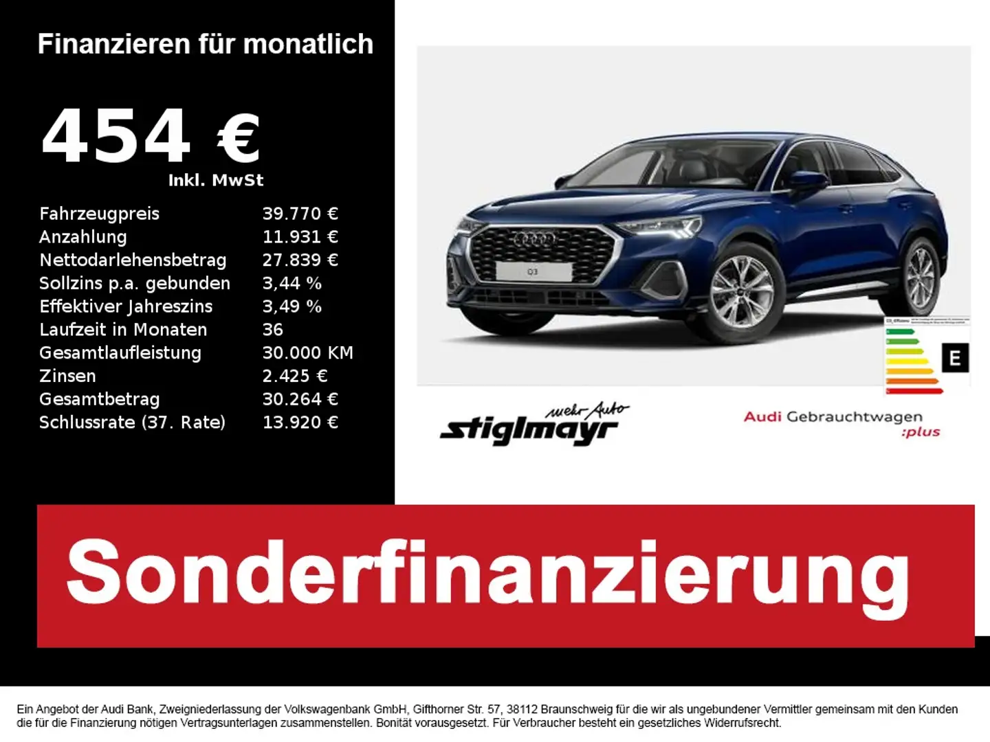 Audi Q3 Sportback S line 35 TFSI S-tronic ACC+AHK+LED+NAVI Blu/Azzurro - 1