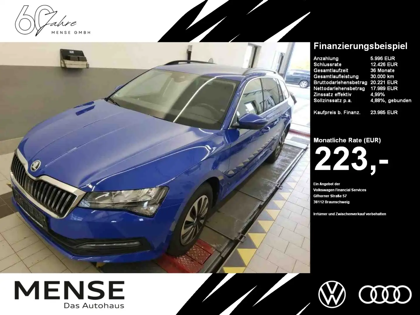 Skoda Superb Combi 1.5 TSI Ambition |ACC|SpurH|LM|Navi Blau - 1