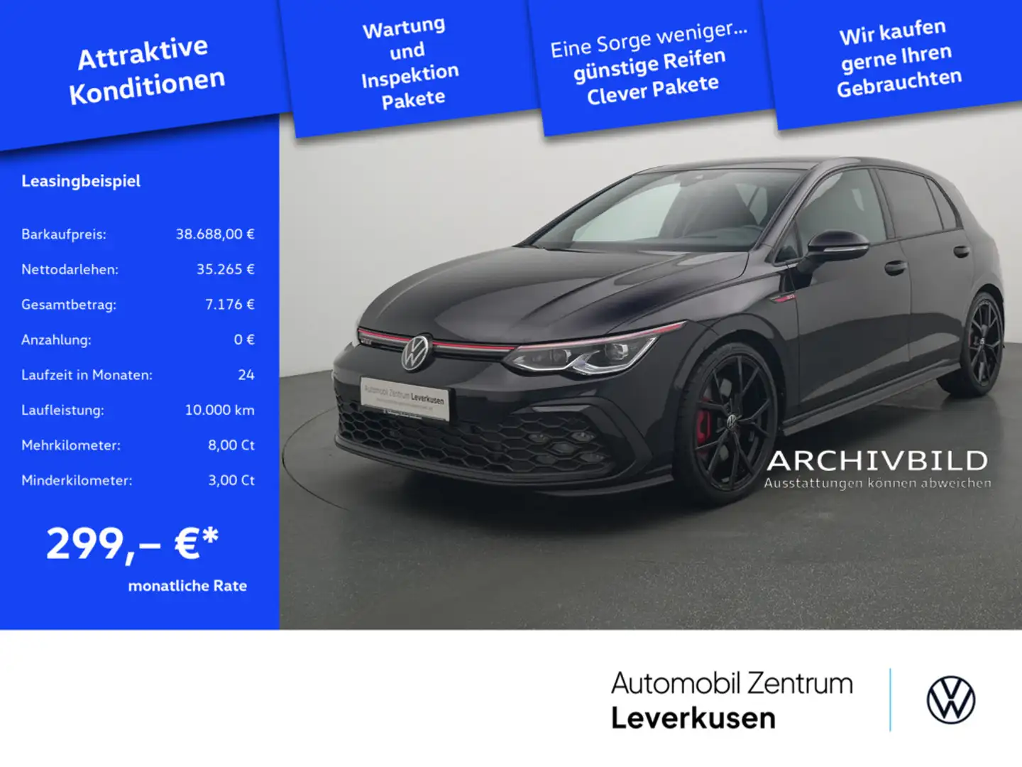 Volkswagen Golf VIII GTI DSG VIRT KAM CARPLAY KEYLESS DCC Schwarz - 1