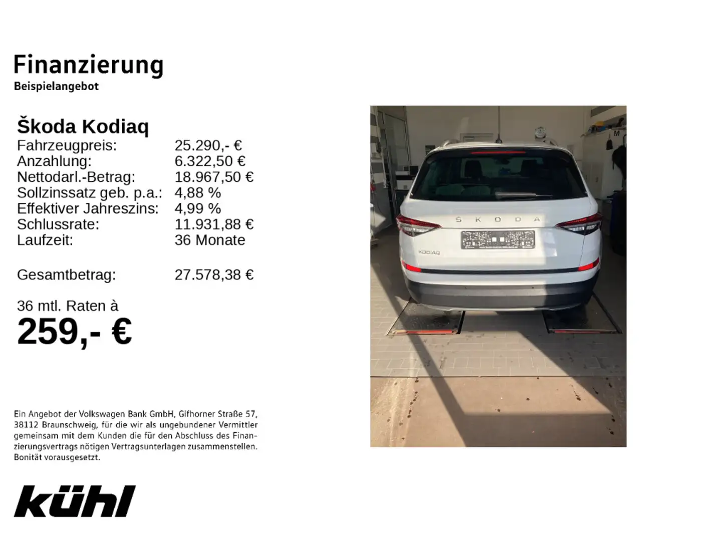 Skoda Kodiaq 2.0 TDI DSG Style AHK,ACC,SHZ., v+h Weiß - 2