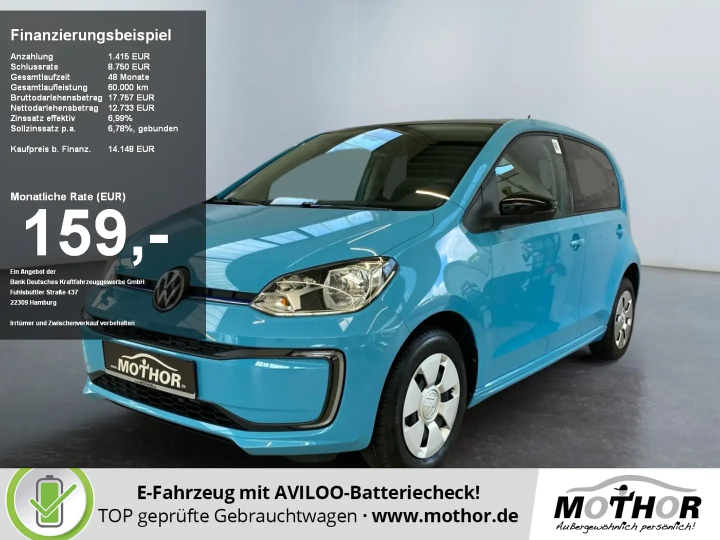 Volkswagen e-up! Style App Connect Klimaautomatik Blau - 1
