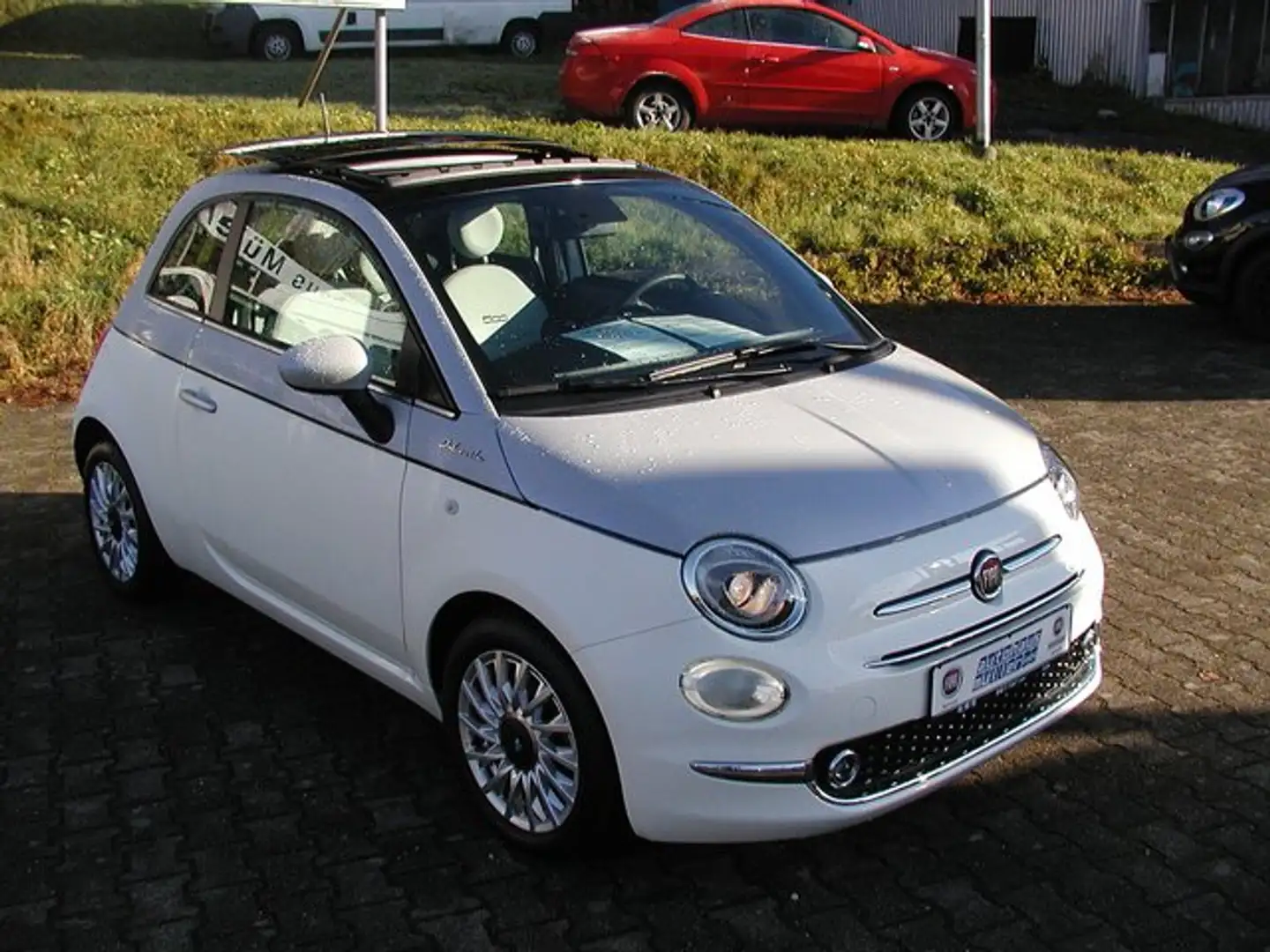 Fiat 500 1.0 mild Hybrid Dolcevita Schiebedach Weiß - 2