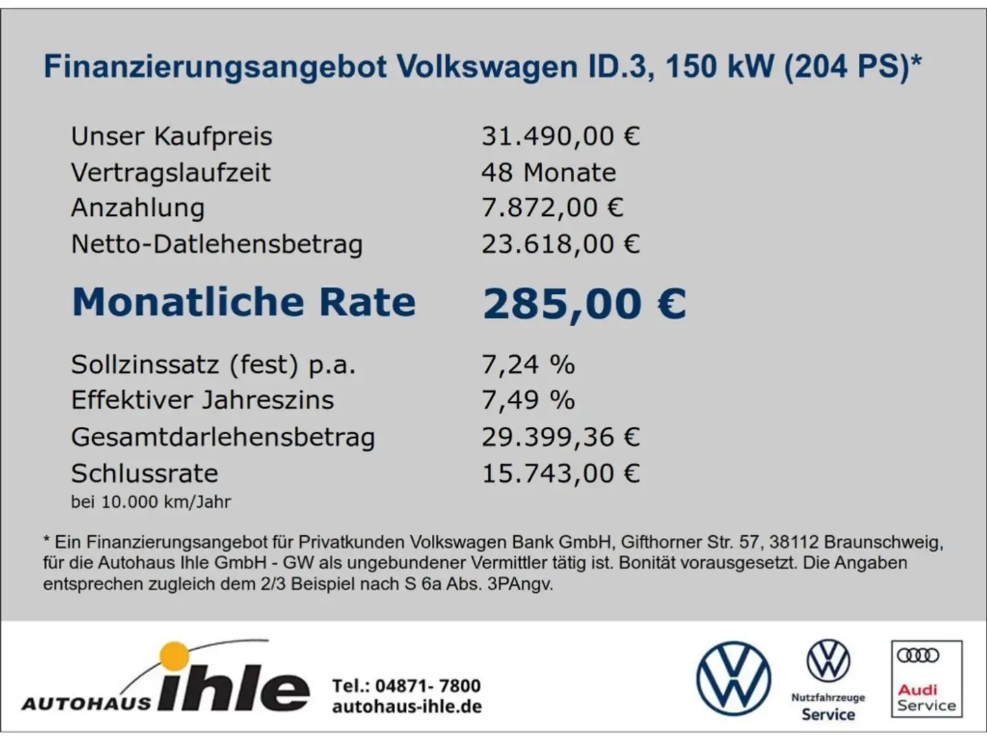 Volkswagen ID.3 Pro 58kWh IQ-LIGHT+PANO.DACH+NAVI Blau - 2