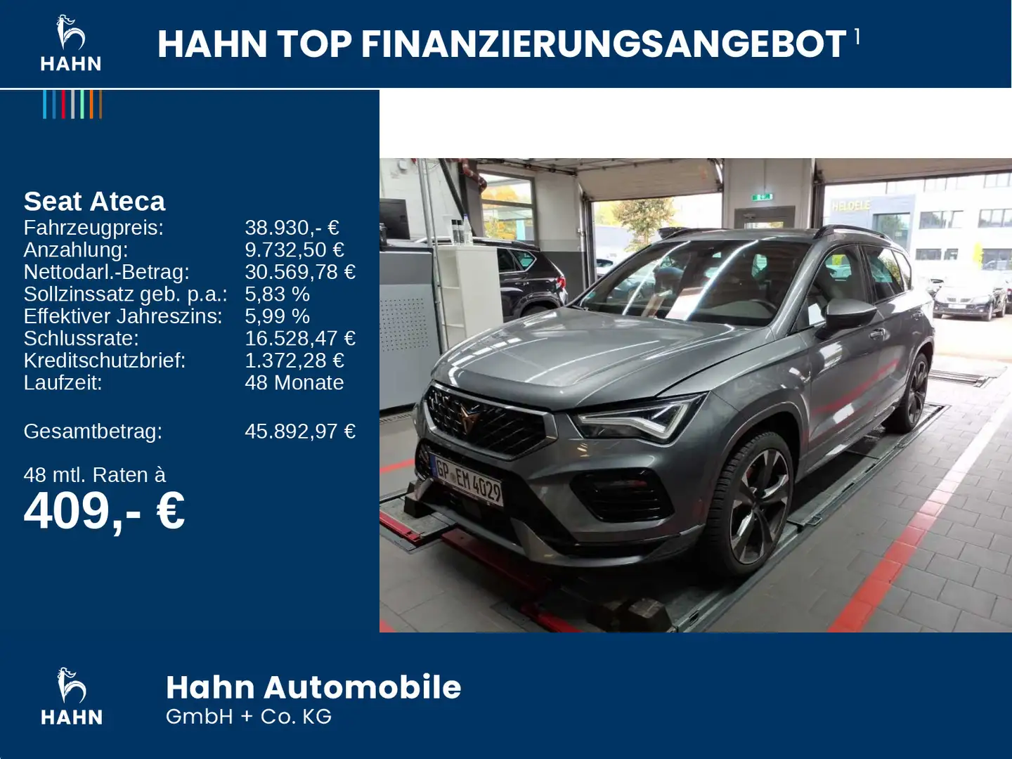 CUPRA Ateca 2.0 TSI DSG 4Drive LED ACC AHK Navi Kessy Grau - 2