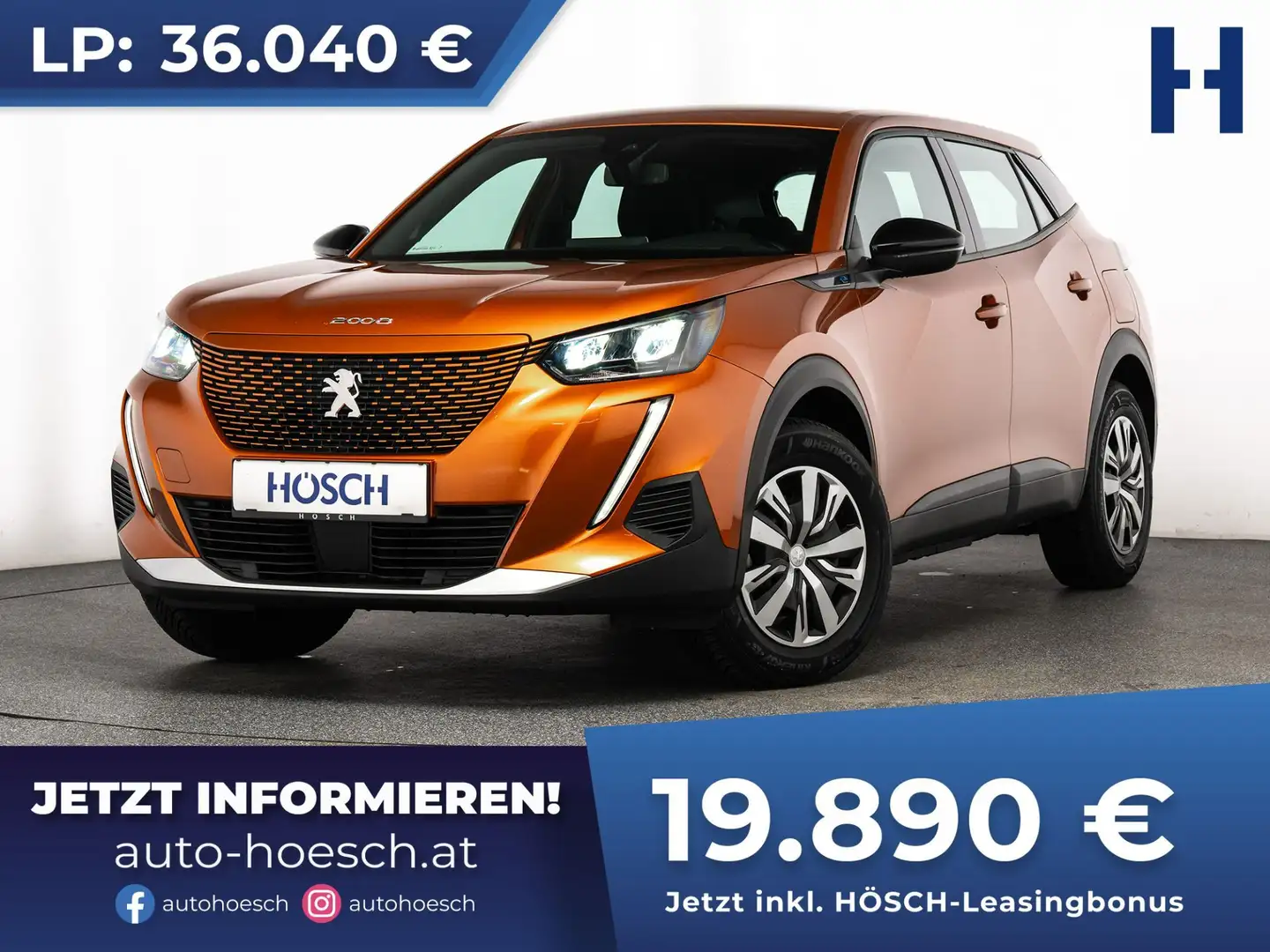 Peugeot e-2008 Active Pack 50kWh WENIG KM NEUWERTIG++ Orange - 1