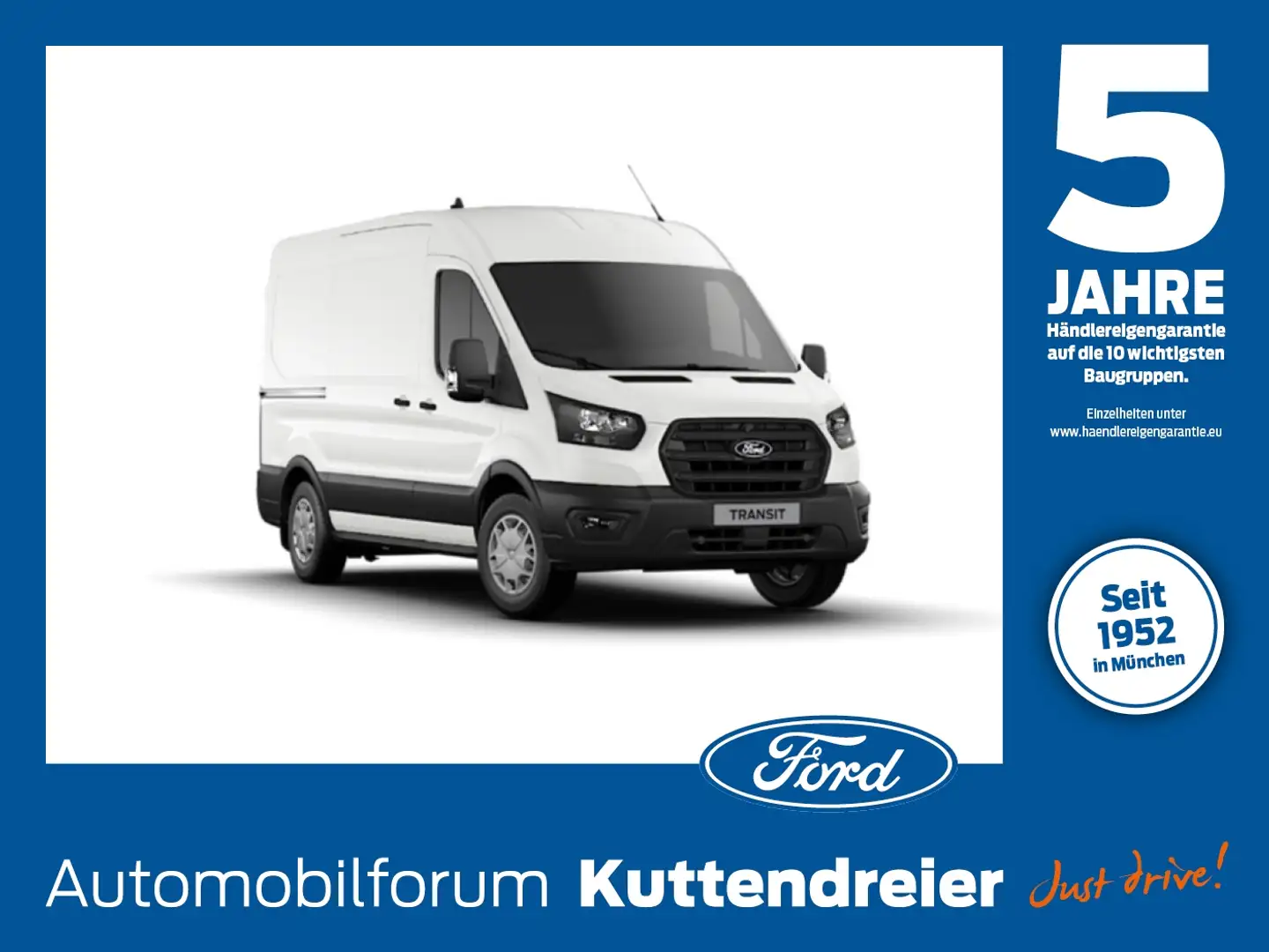 Ford Transit Kasten 2.0 TDCi 350 L3 Trend SpurH PDC Blanc - 1