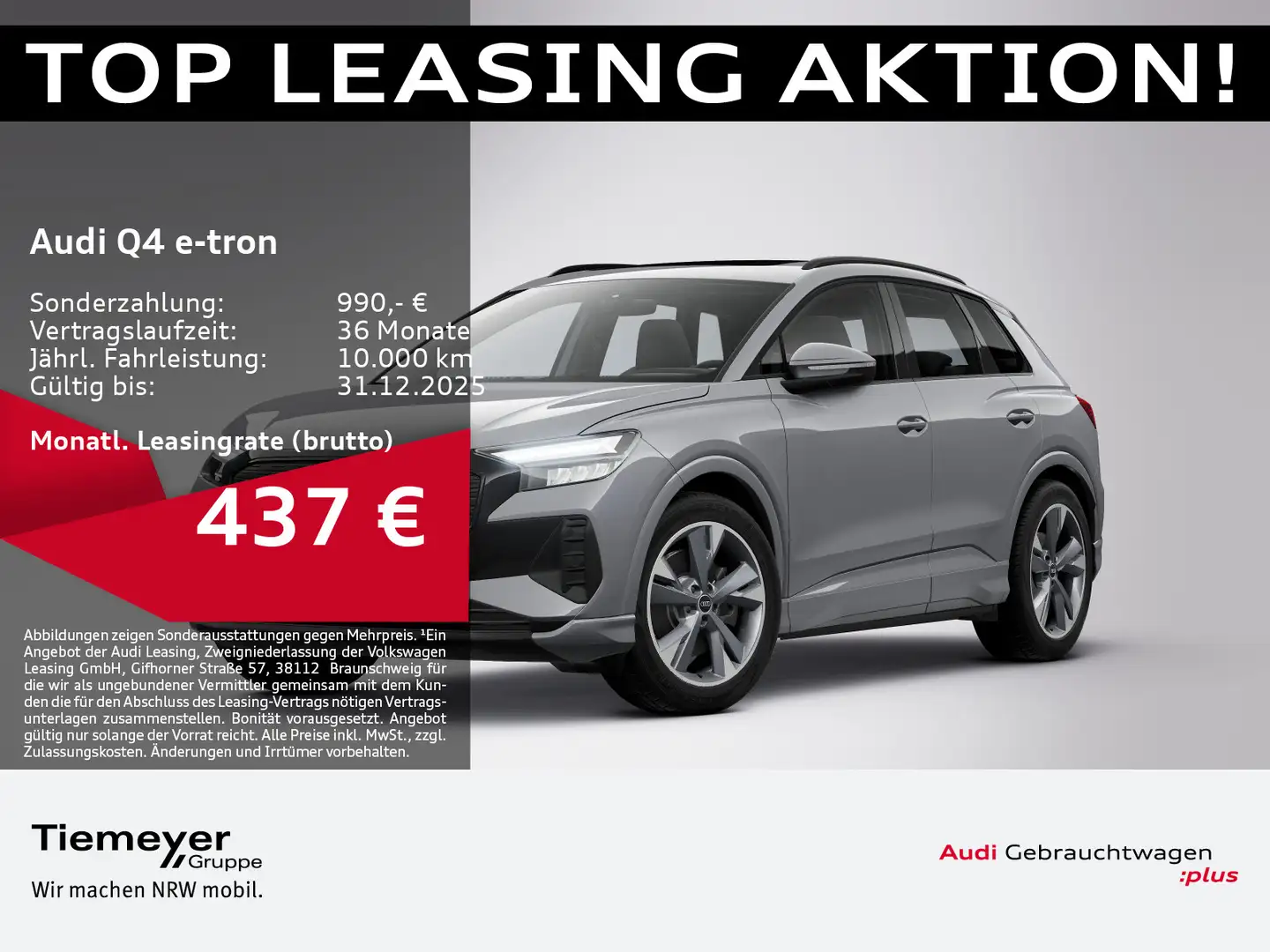 Audi Q4 e-tron 45 S LINE LM20 OPTIK-PKT PANO TEILLEDE Grau - 1