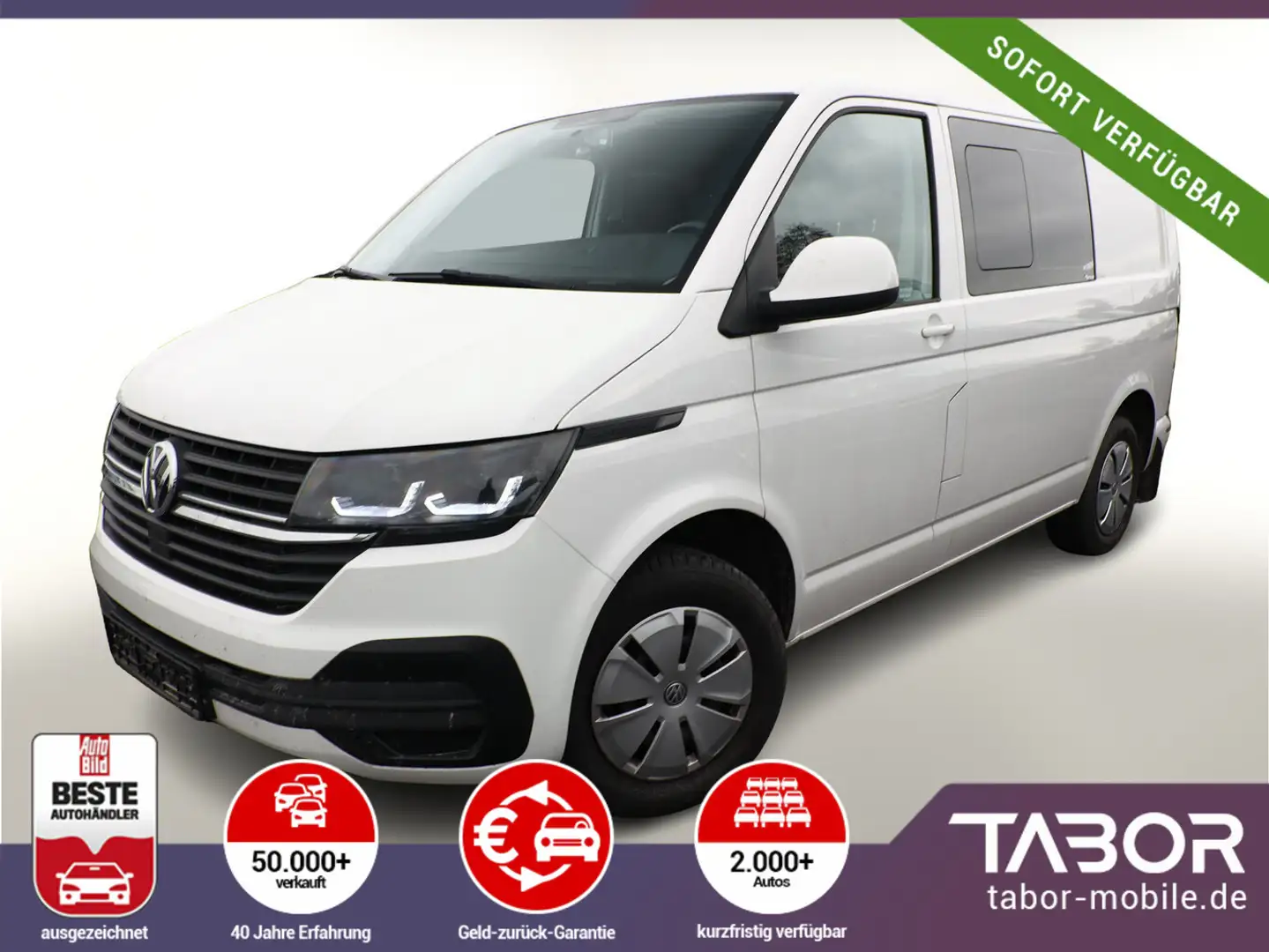 Volkswagen T6 Transporter Kasten PLUS 2.0 TDI L1H1 AppC Tempom 6-S .1 Blanc - 1