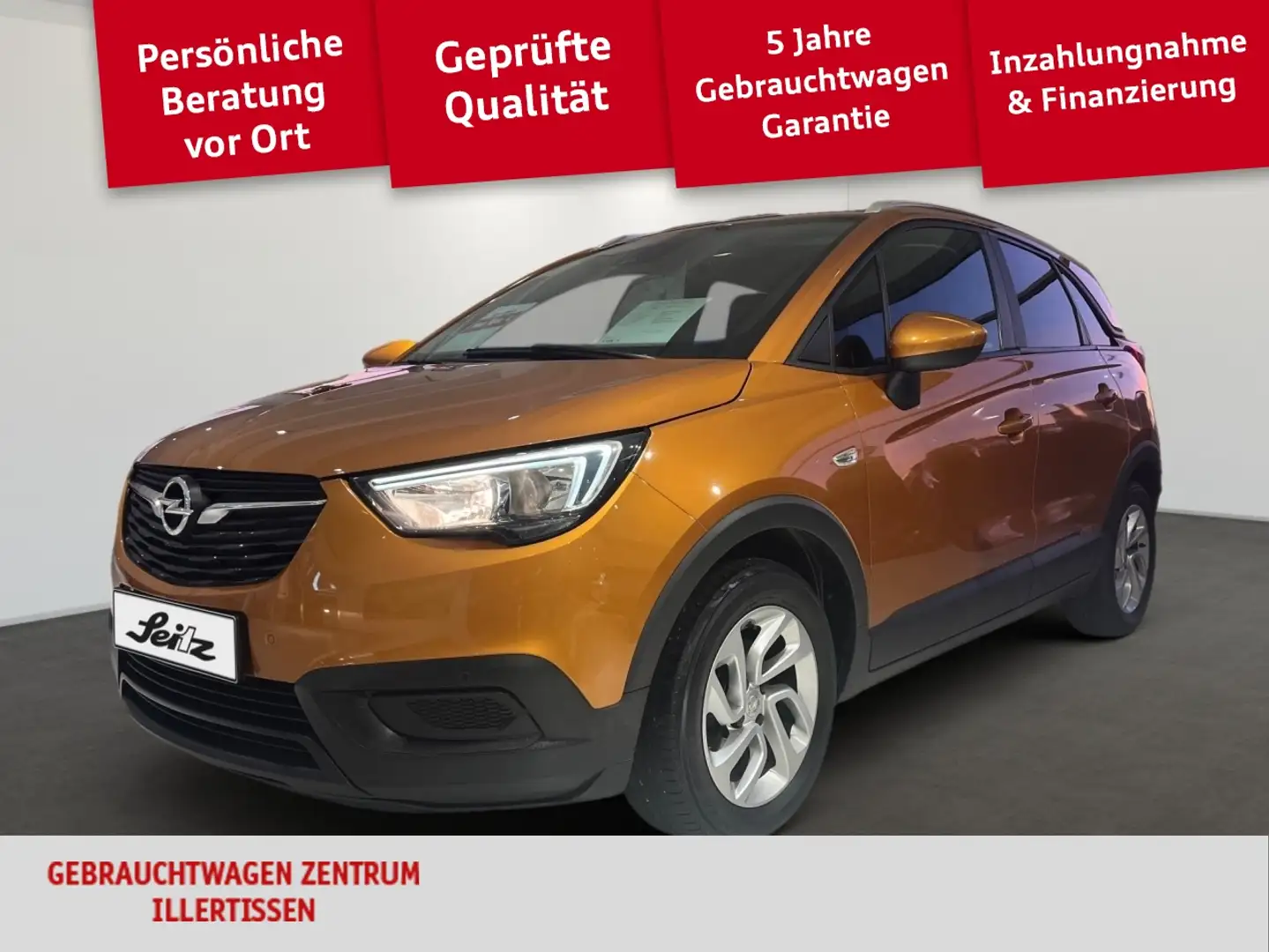 Opel Crossland 1.2 Edition *PARKSENSOR*SITZHZG*BLUETOOTH* Portocaliu - 1