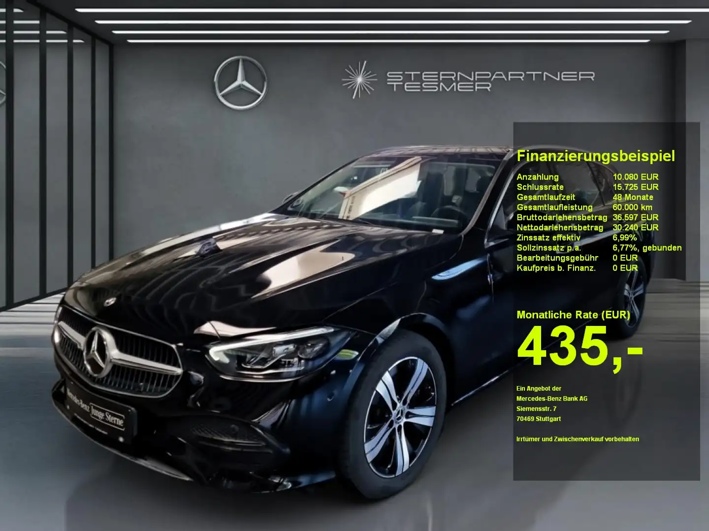 Mercedes-Benz C 220 d T AVANTGARDE+MBUX+DISTRONIC+AMBIENTE+AHK Noir - 1