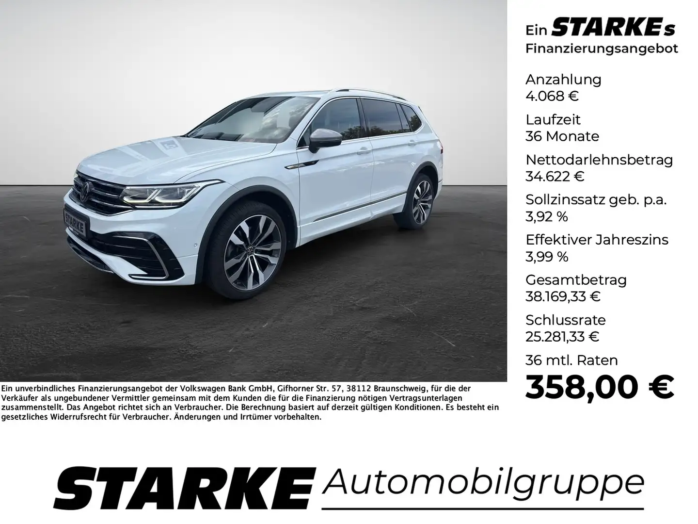 Volkswagen Tiguan Allspace 2.0 TDI DSG 4M R-Line Blanc - 1