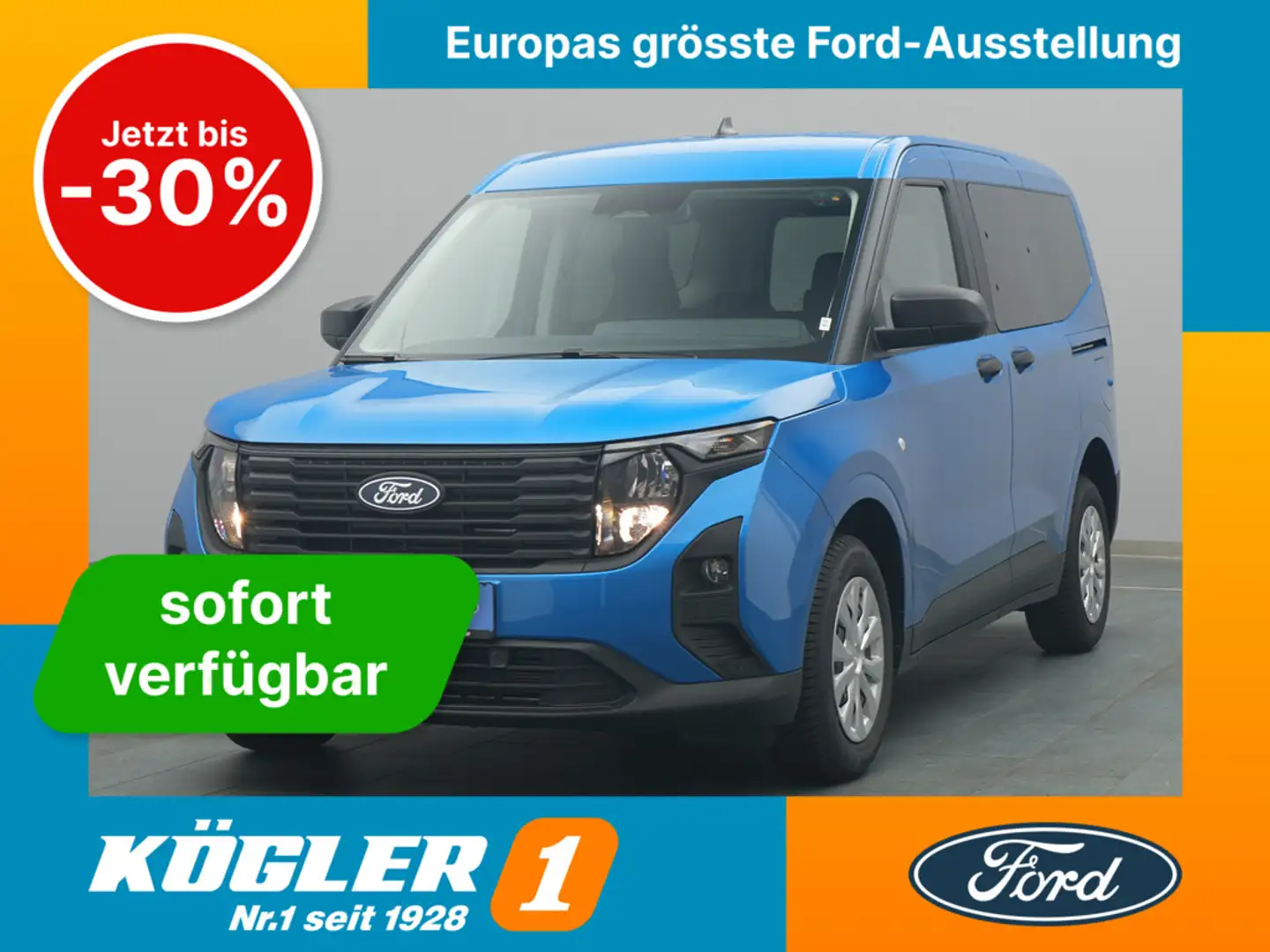 Ford Tourneo Courier Trend 125PS/Winter-P./PDC Blau - 1