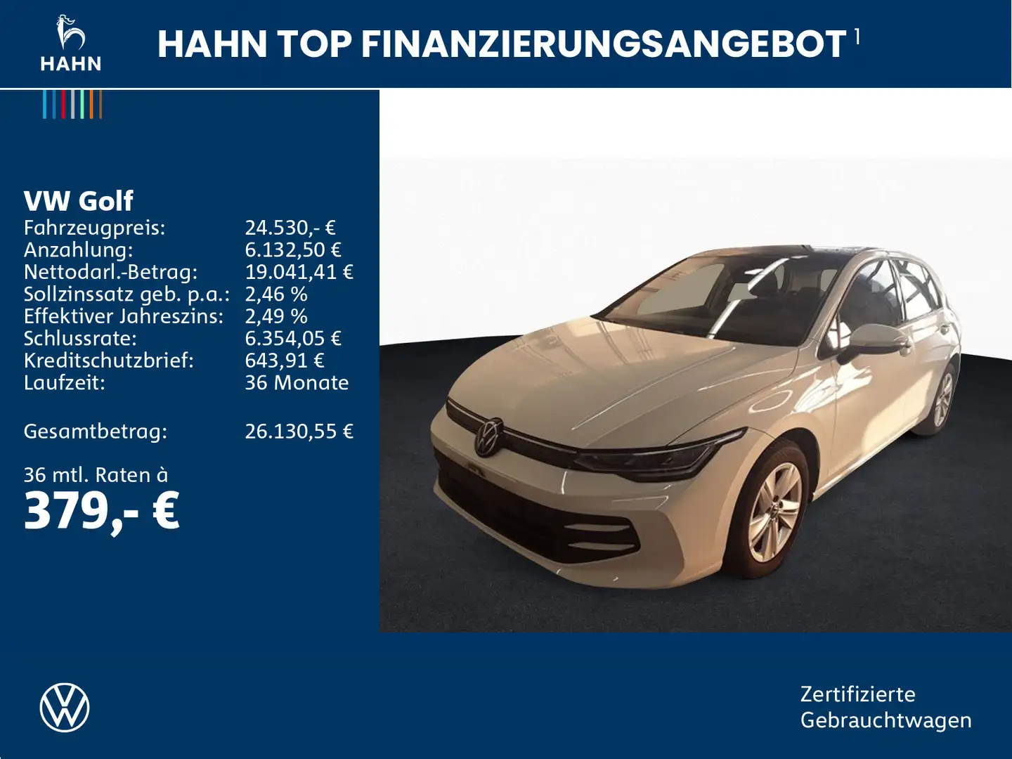 Volkswagen Golf VIII 1.5TSI Life LED Pano ACC Sitzhzg APP Weiß - 2